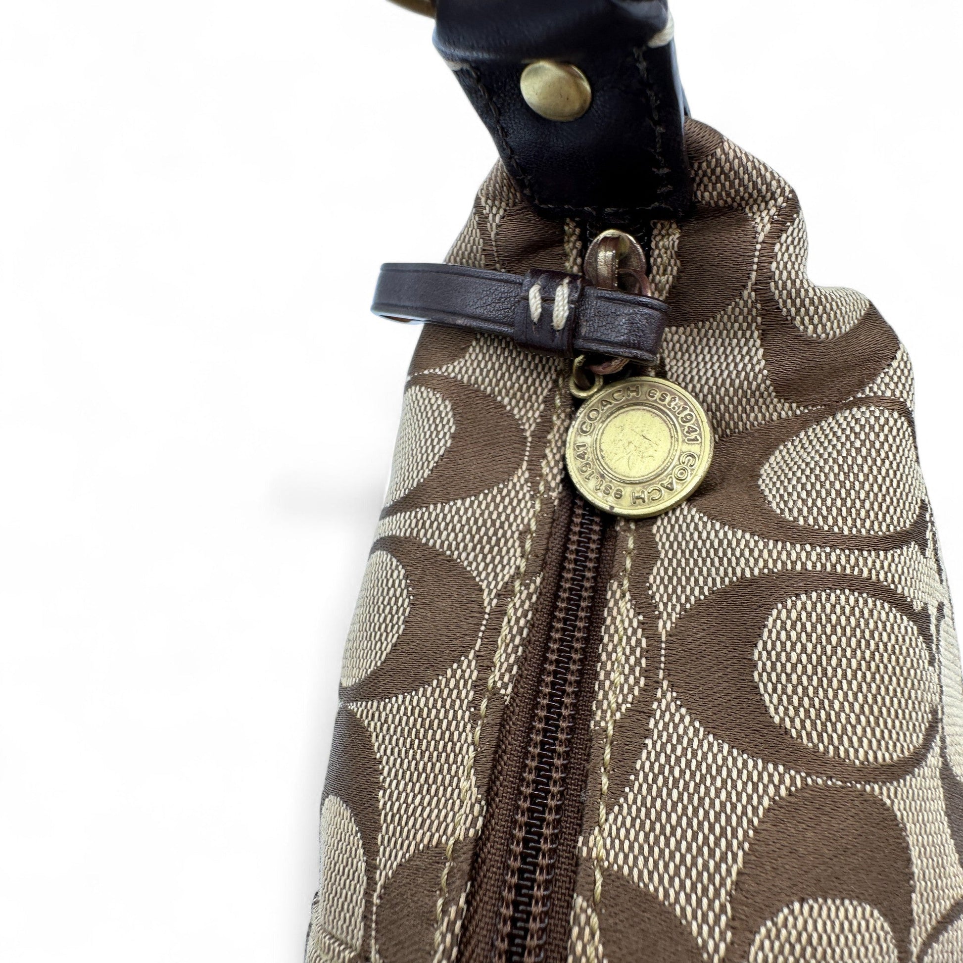 Vintage Coach 40024 Brown Monogram Mini Shoulder Bag - Thanks it's Vintage