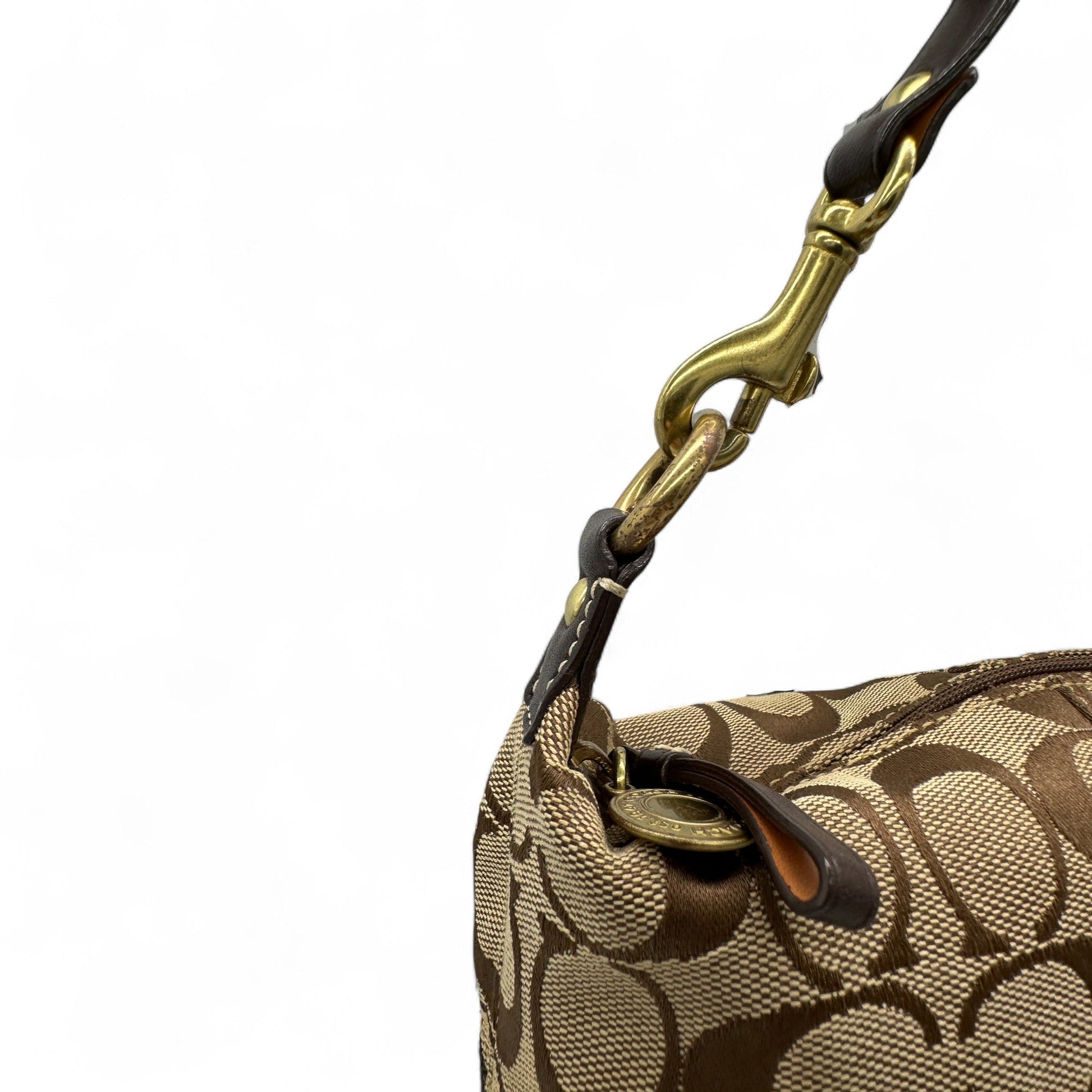 Vintage Coach 40024 Brown Monogram Mini Shoulder Bag - Thanks it's Vintage