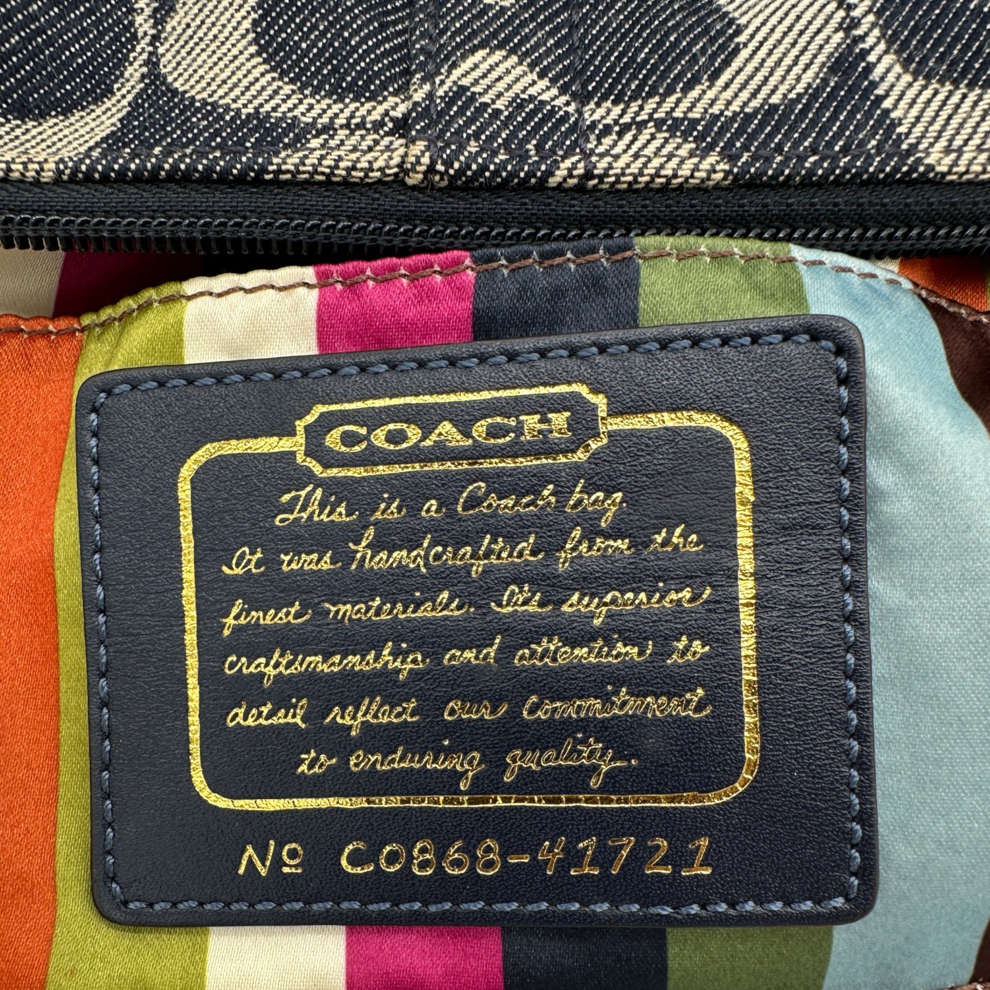 Vintage Coach 41721 Denim Monogram Mini Shoulder Bag - Thanks it's Vintage