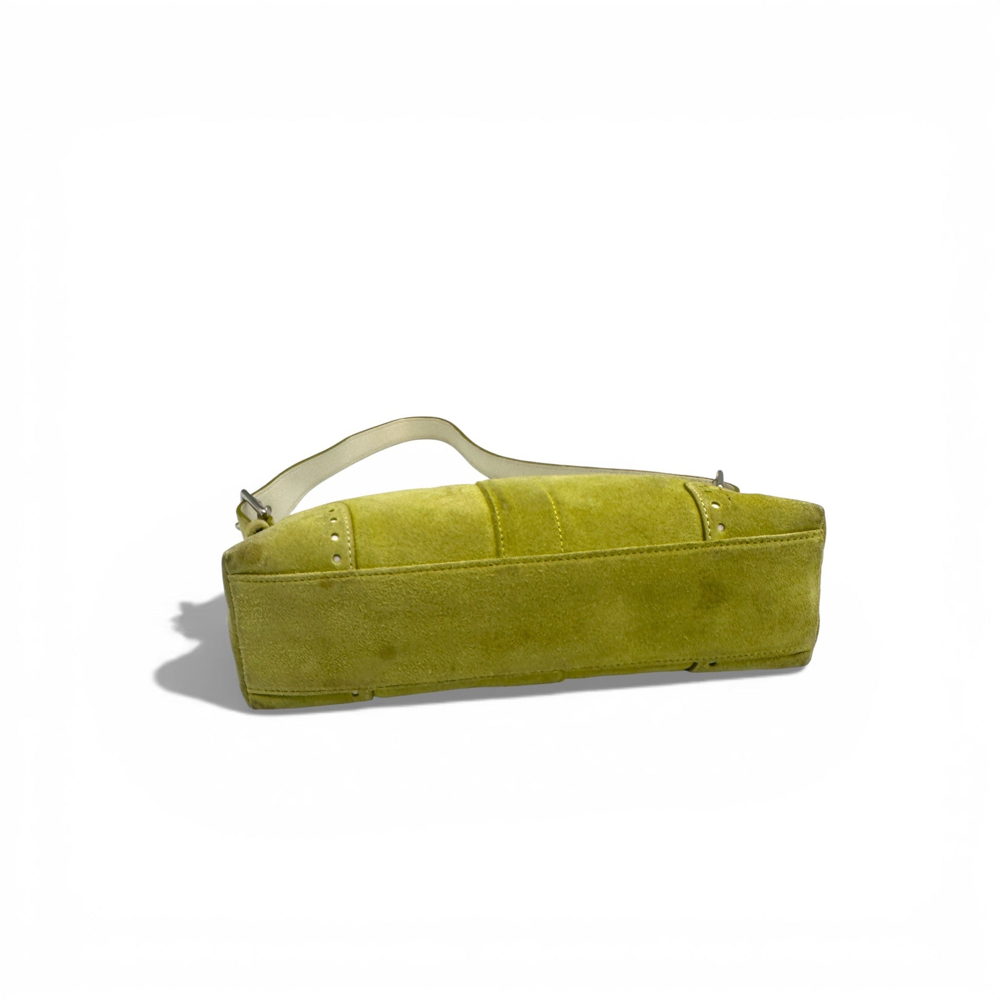 Vintage Coach 5032 Lime Green Suede Baguette Shoulder Bag - Thanks it's Vintage