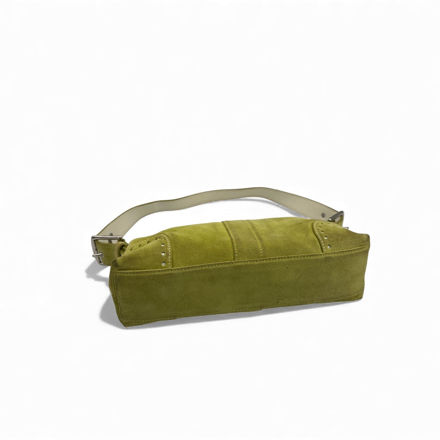 Vintage Coach 5032 Lime Green Suede Baguette Shoulder Bag - Thanks it's Vintage