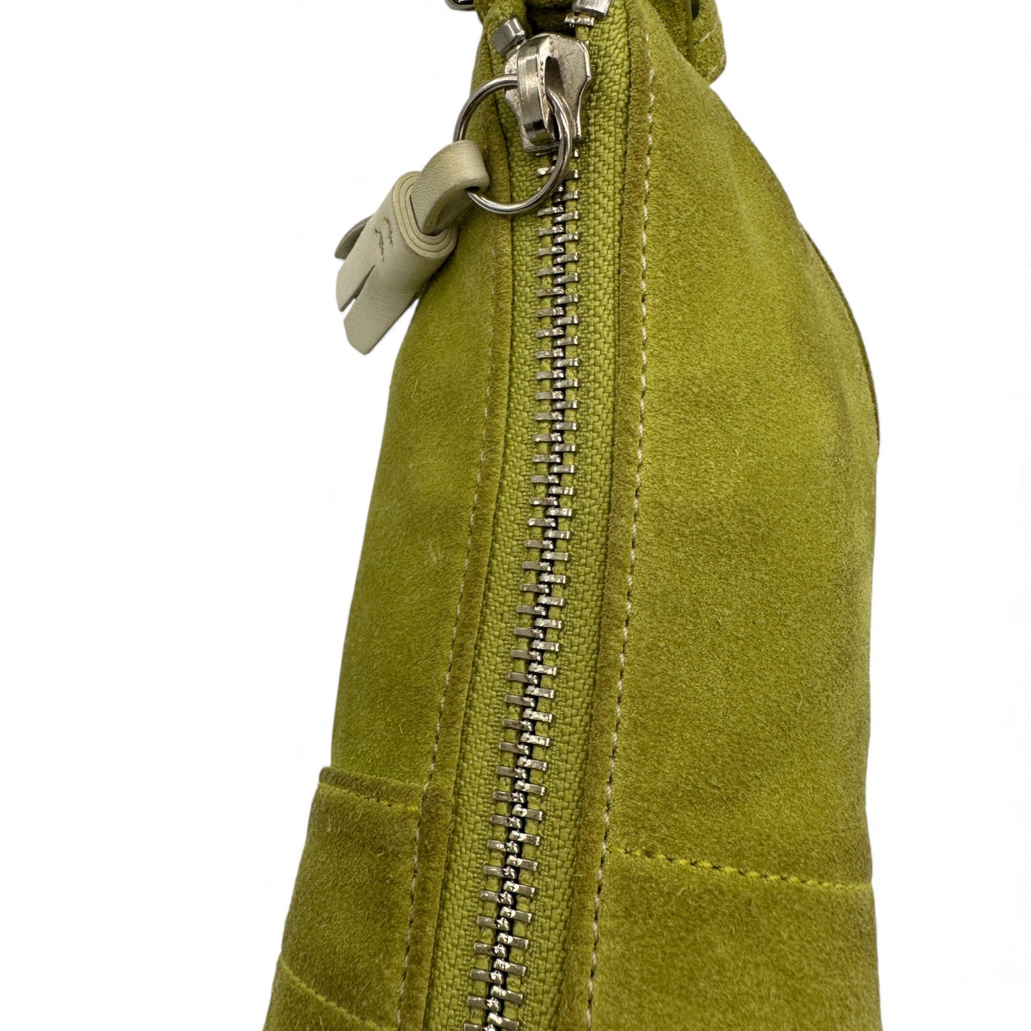 Vintage Coach 5032 Lime Green Suede Baguette Shoulder Bag - Thanks it's Vintage