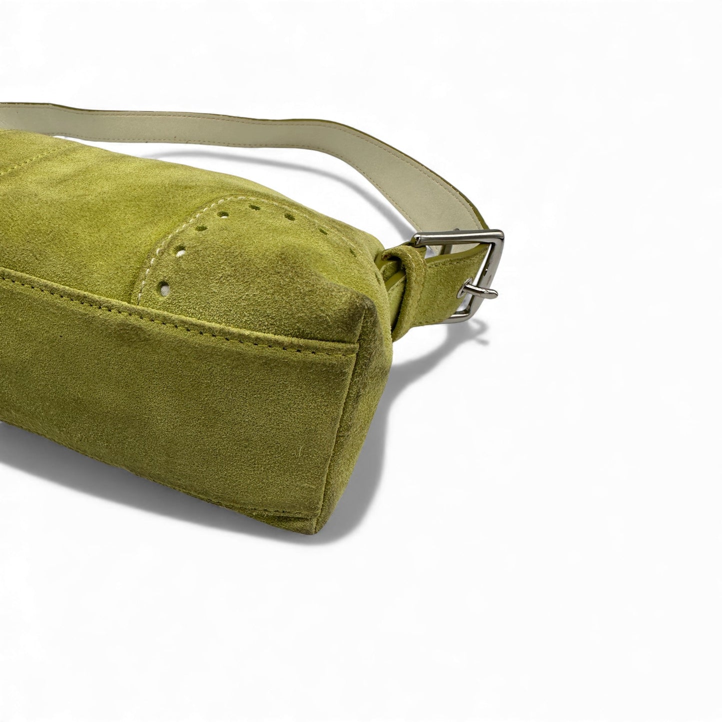 Vintage Coach 5032 Lime Green Suede Baguette Shoulder Bag - Thanks it's Vintage