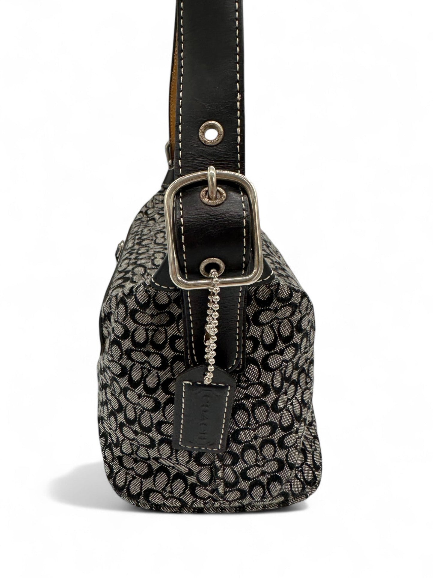 Vintage Coach 6332 Black Monogram Shoulder Bag Y2K - Thanks it's Vintage