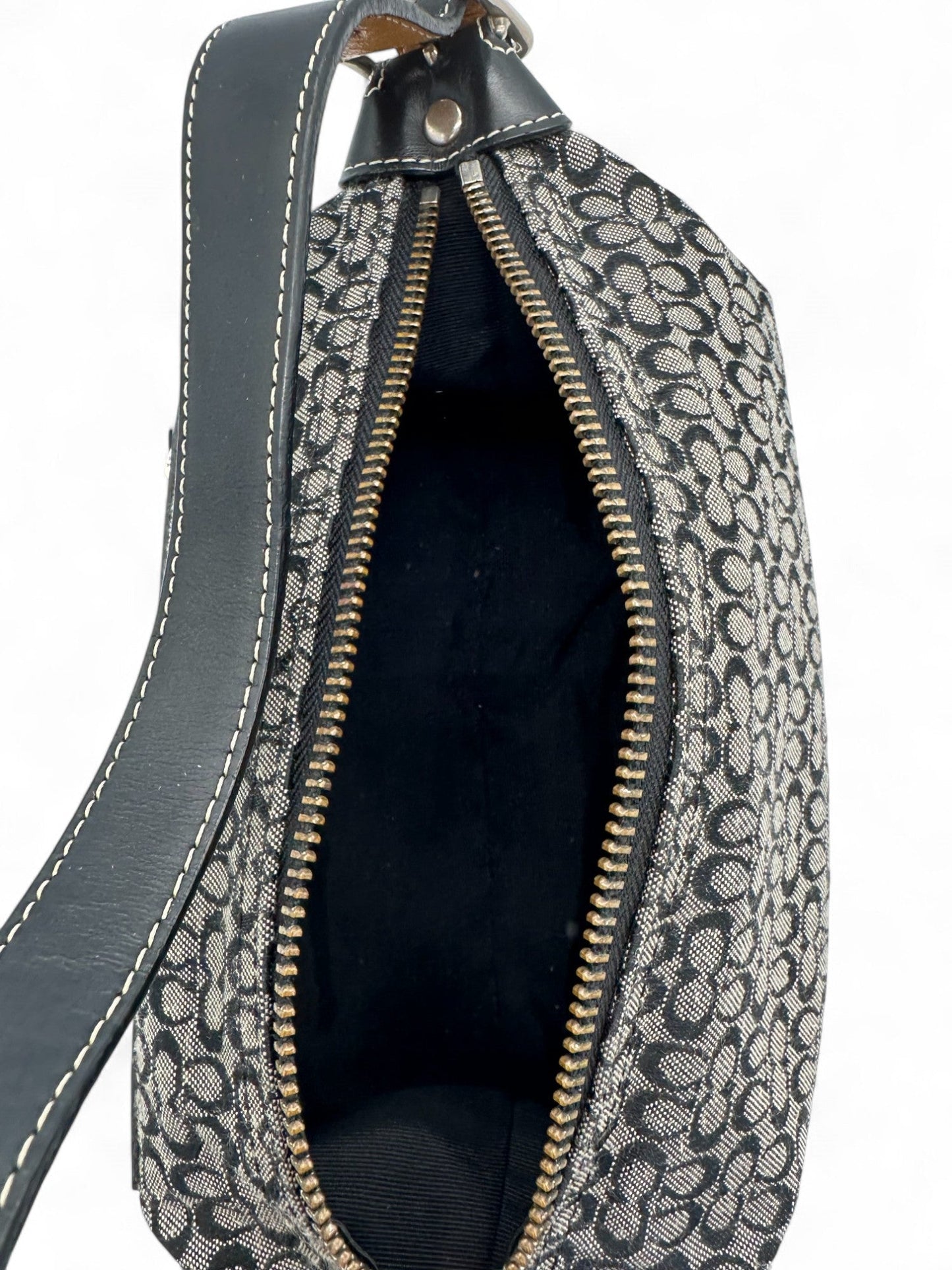 Vintage Coach 6332 Black Monogram Shoulder Bag Y2K - Thanks it's Vintage