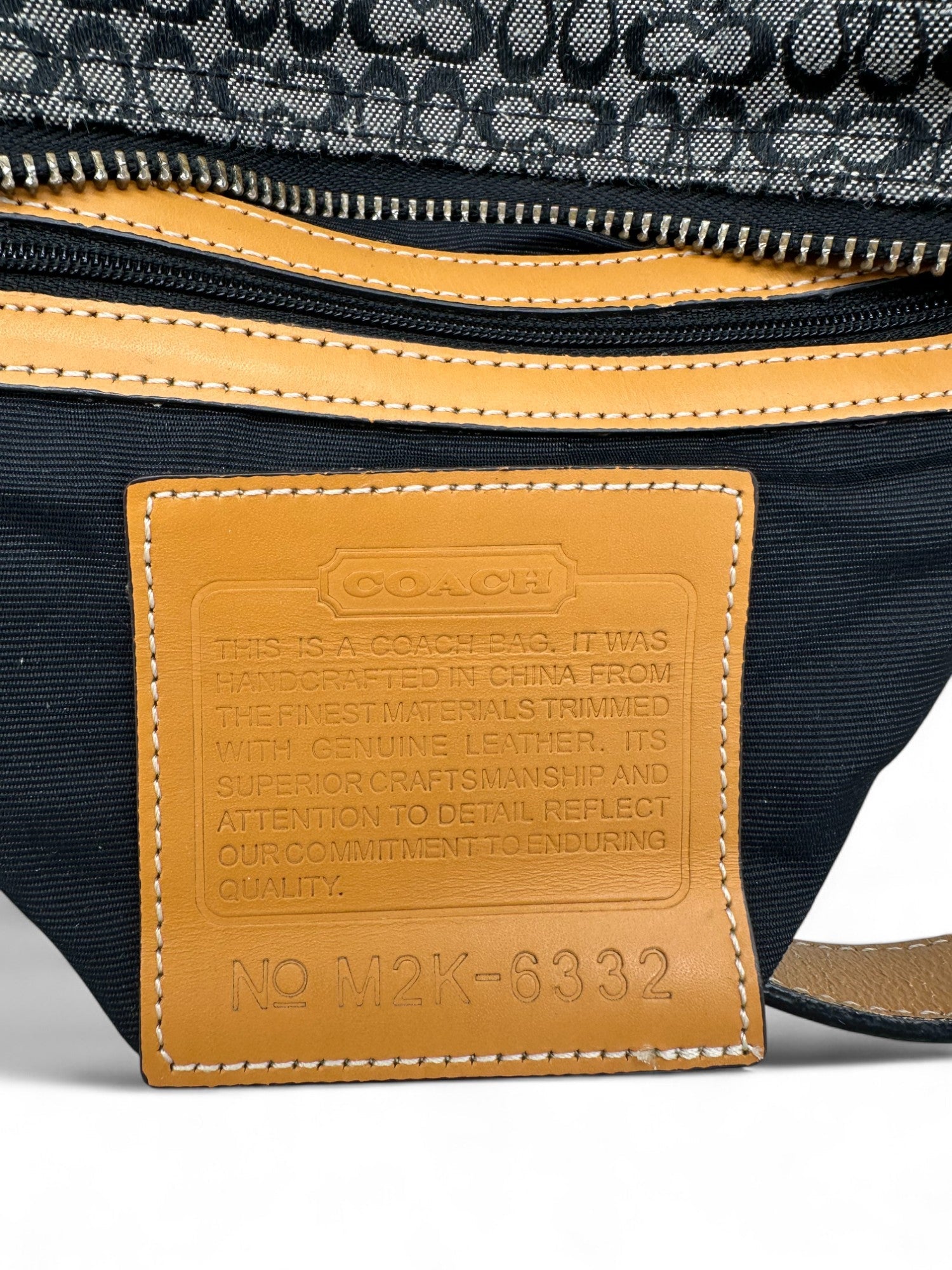 Vintage Coach 6332 Black Monogram Shoulder Bag Y2K - Thanks it's Vintage