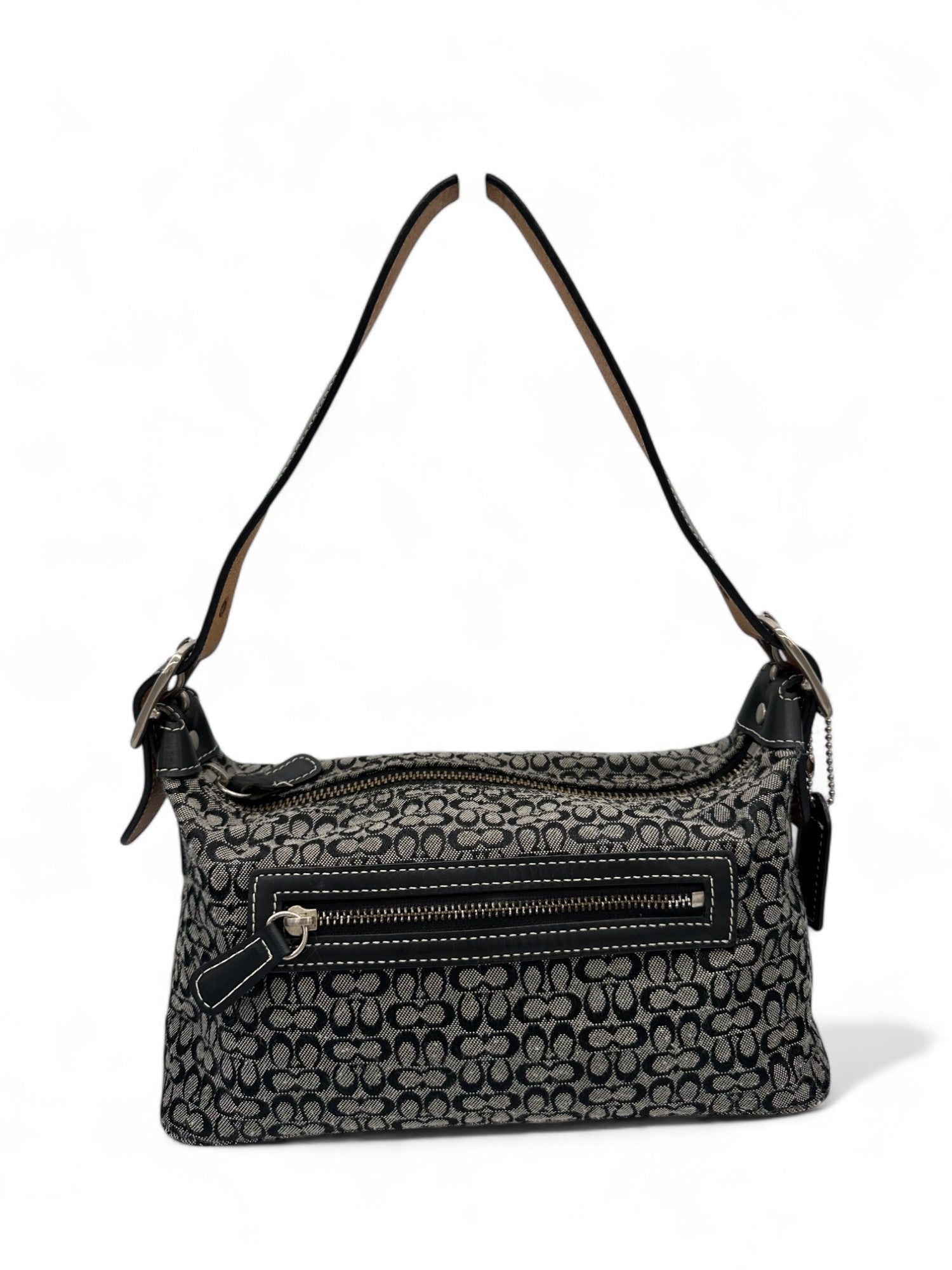 Vintage Coach 6332 Black Monogram Shoulder Bag Y2K - Thanks it's Vintage