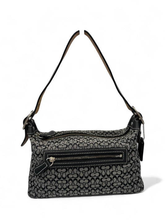 Vintage Coach 6332 Black Monogram Shoulder Bag Y2K - Thanks it's Vintage