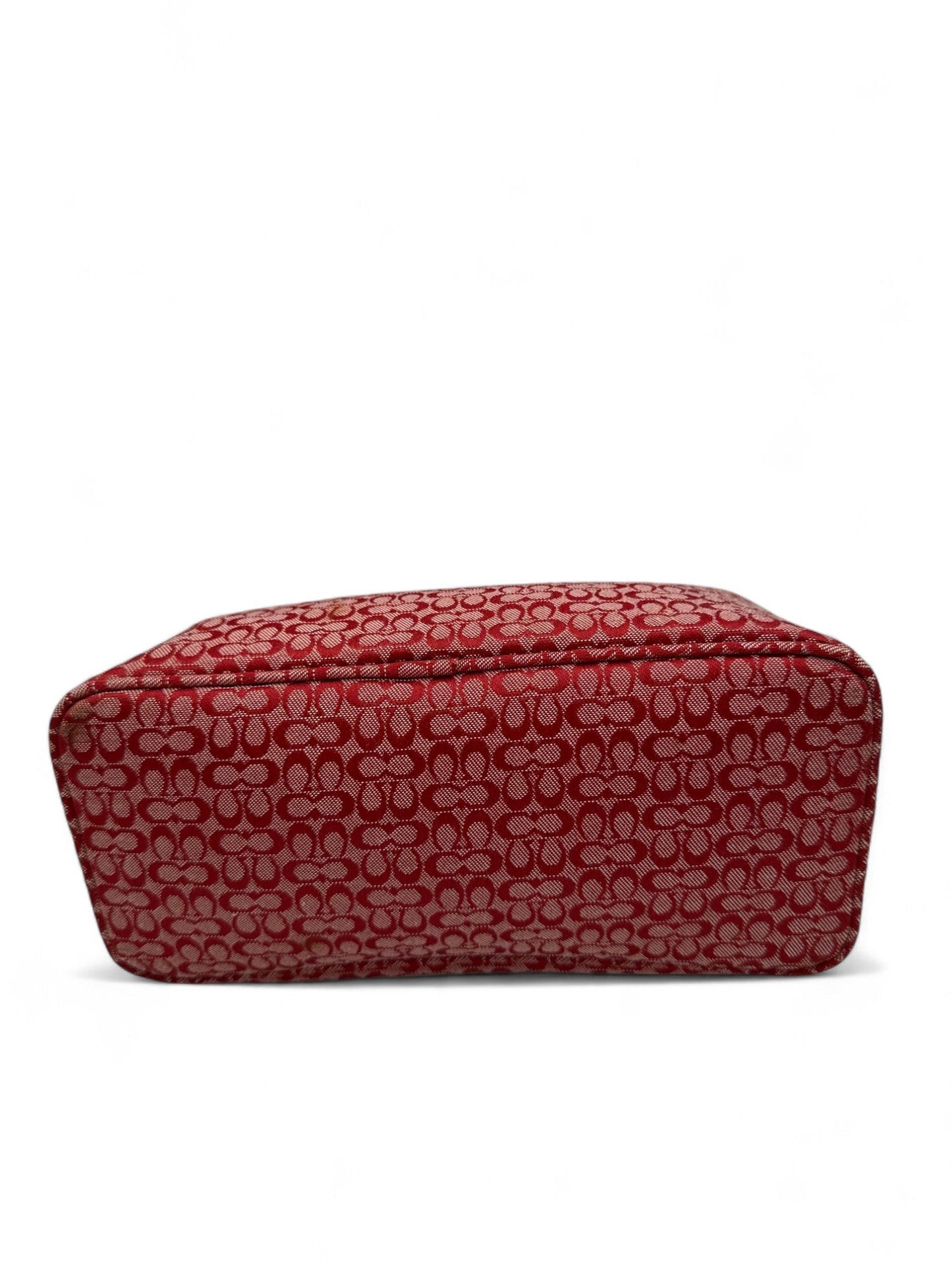 Vintage Coach 6332 Rare Red Mini Monogram Sufflette Shoulder Bag Y2K - Thanks it's Vintage