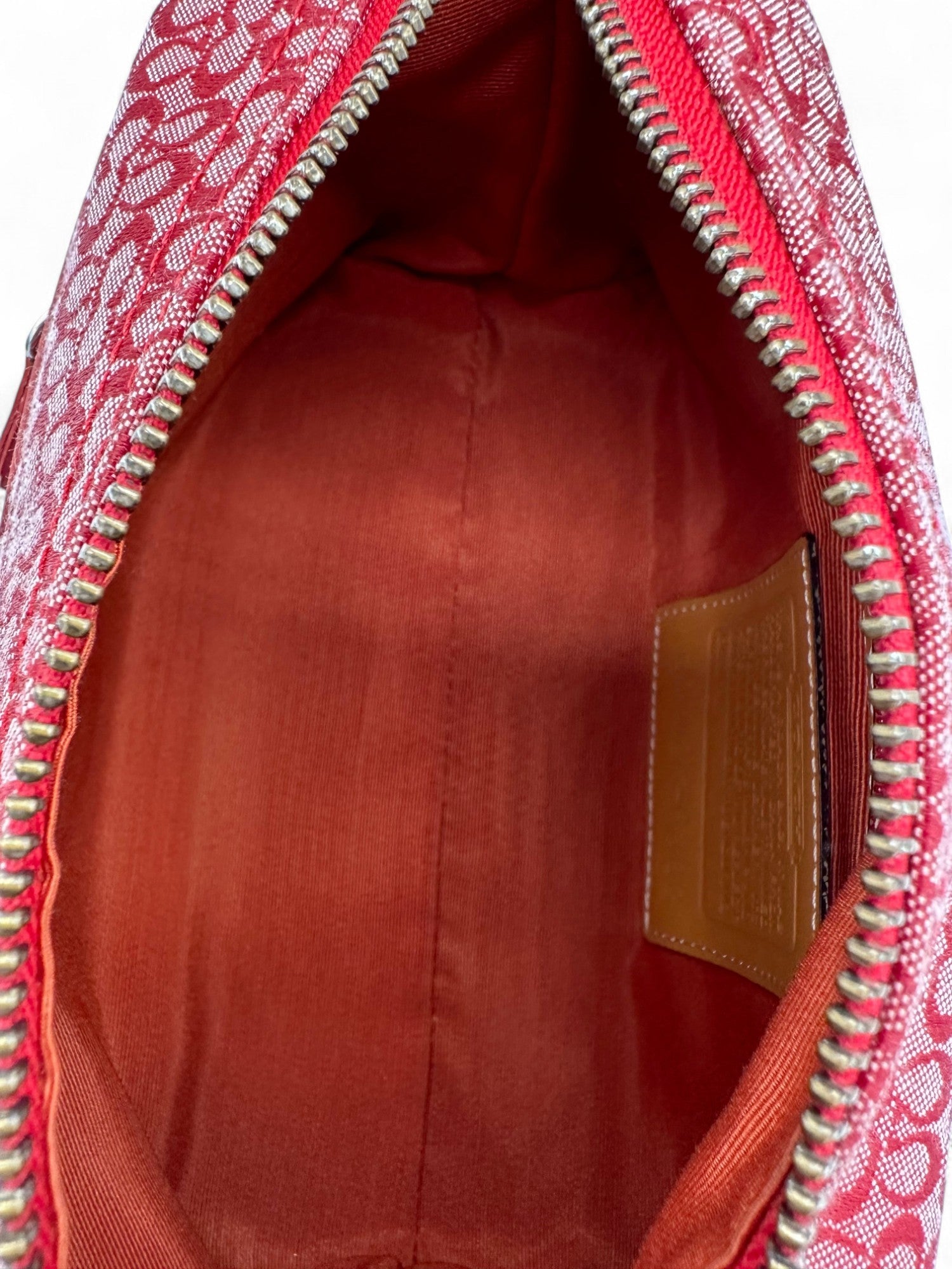 Vintage Coach 6332 Rare Red Mini Monogram Sufflette Shoulder Bag Y2K - Thanks it's Vintage