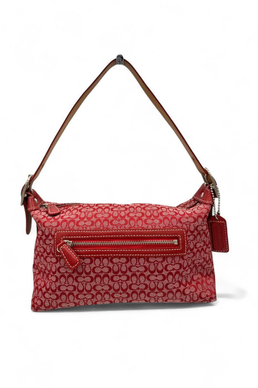 Vintage Coach 6332 Rare Red Mini Monogram Sufflette Shoulder Bag Y2K - Thanks it's Vintage