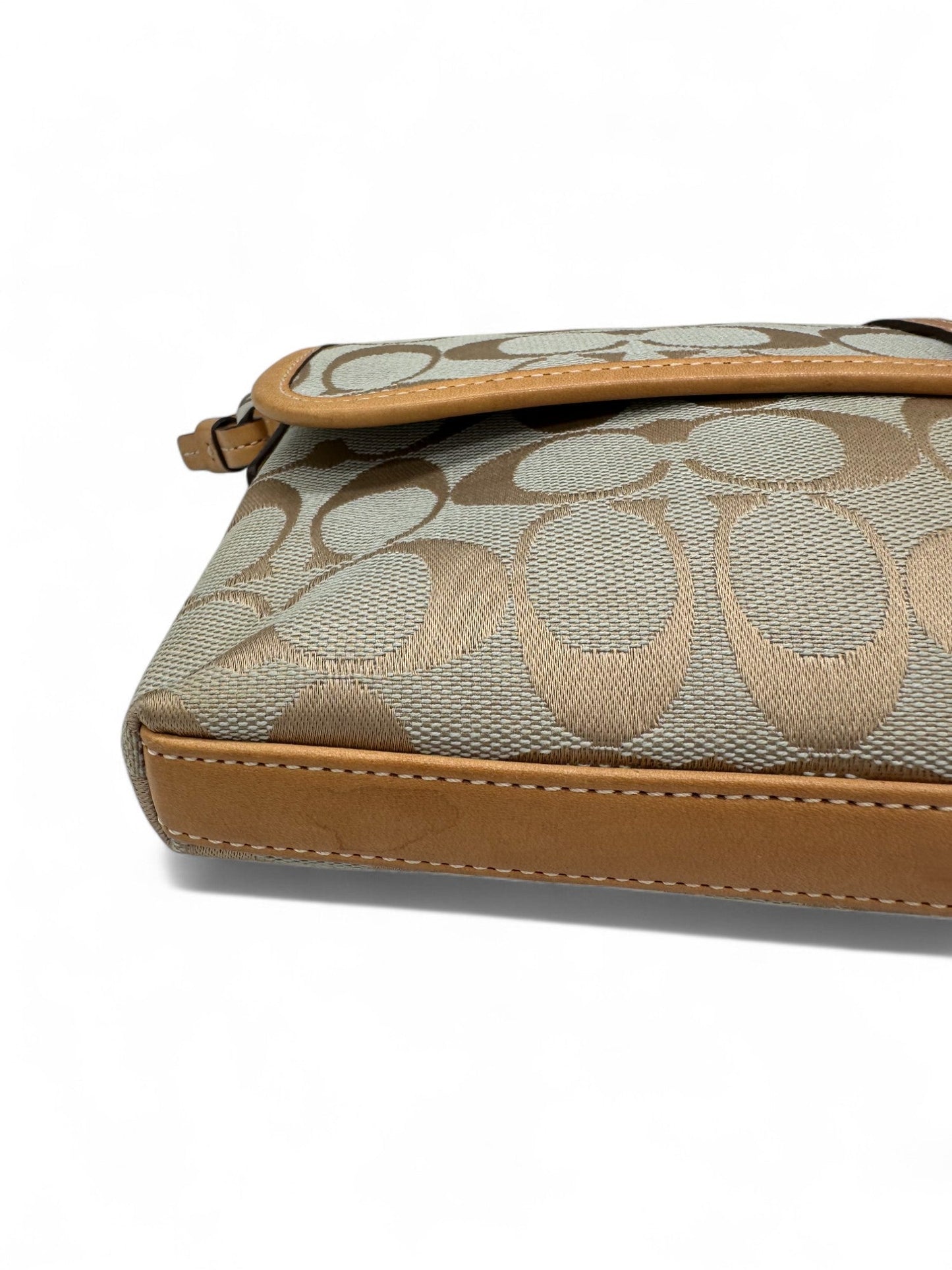 Vintage Coach 6348 Demi Hampton Clip Shoulder Bag in Baby Blue Monogram - Thanks it's Vintage