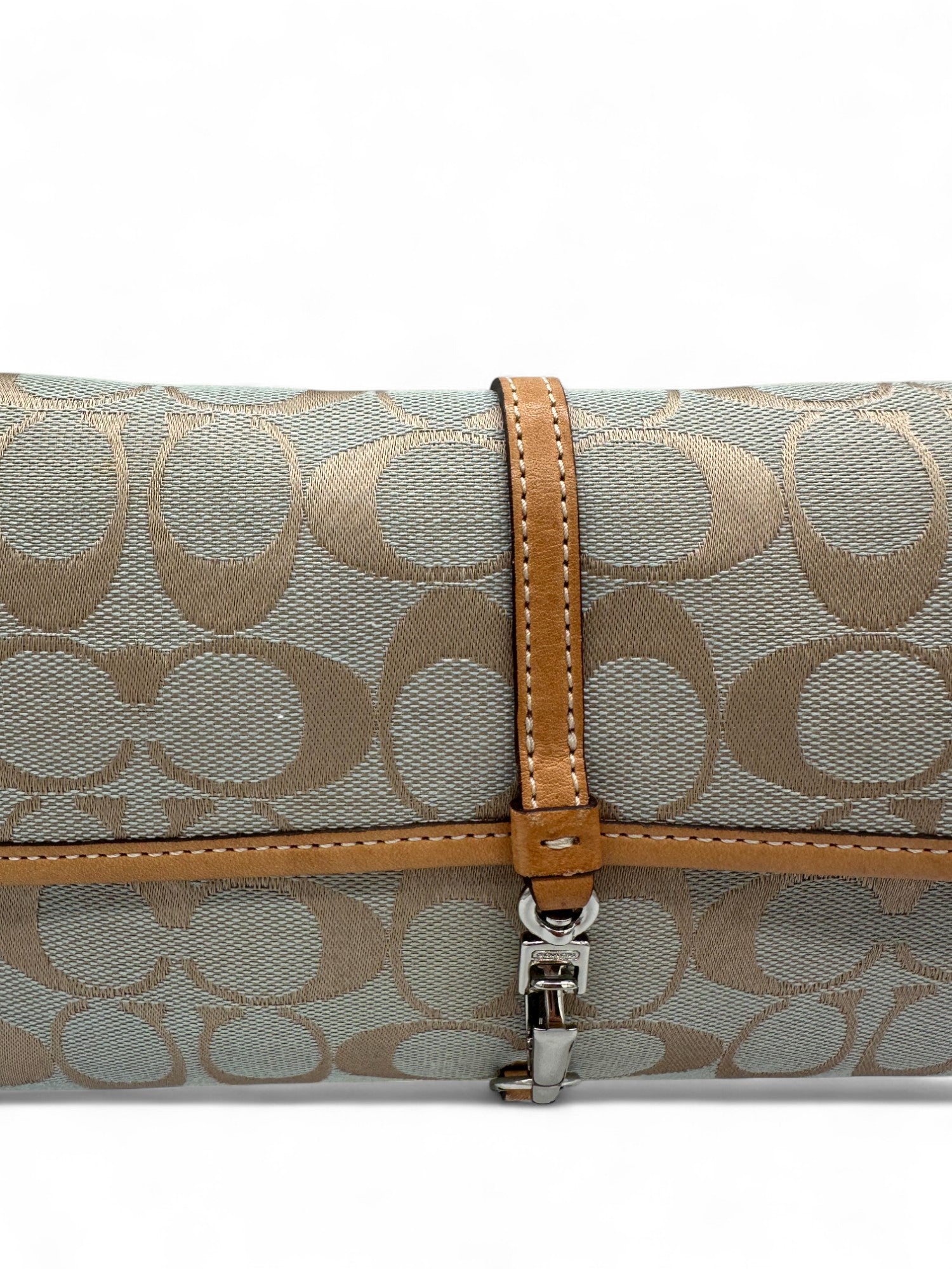Vintage Coach 6348 Demi Hampton Clip Shoulder Bag in Baby Blue Monogram - Thanks it's Vintage