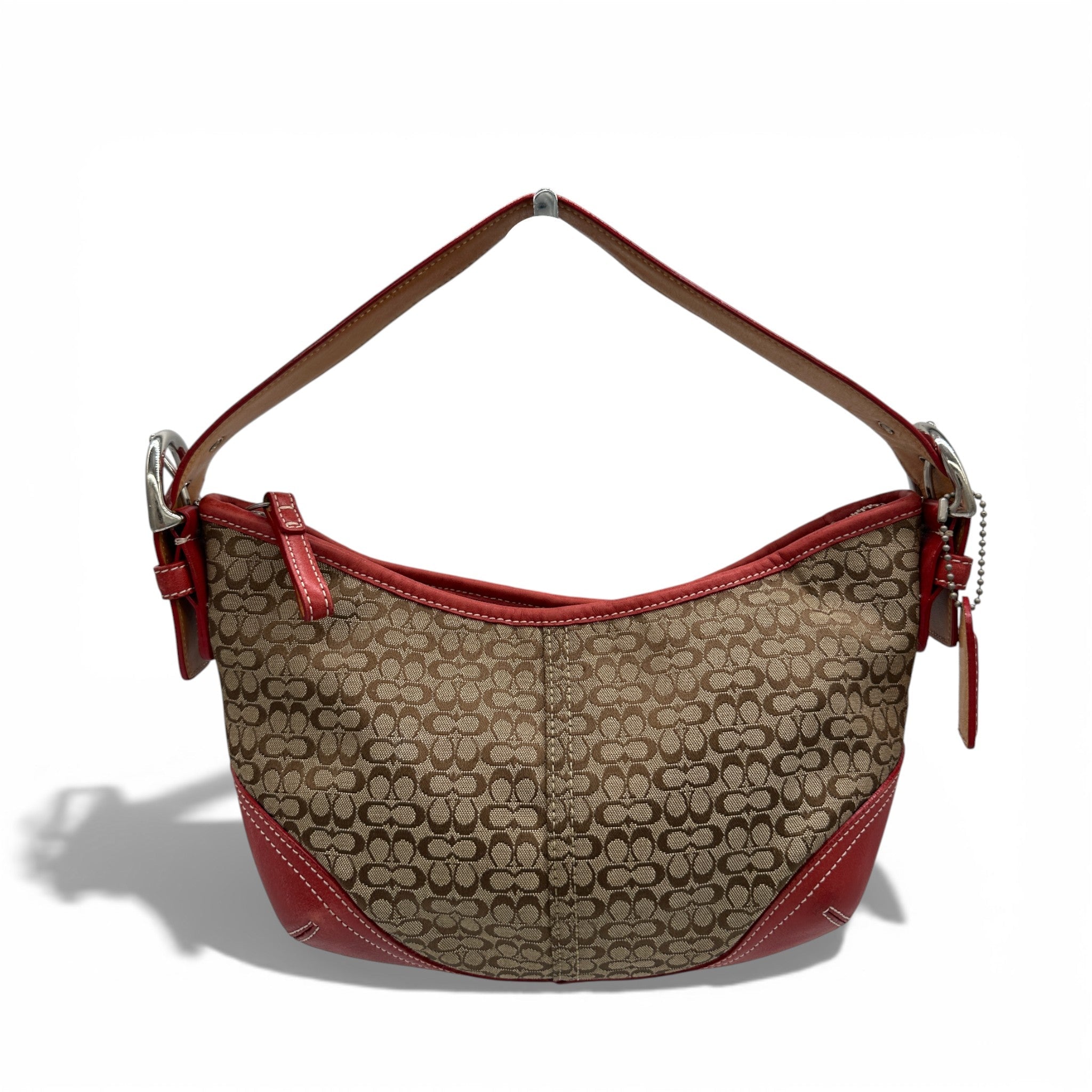 コーチ 6351ソーホー ホーボー レッド ワンショルダーバッグ　COACH Vintage Coach 6351 Red Soho Shoulder Bag – Thanks it's Vintage