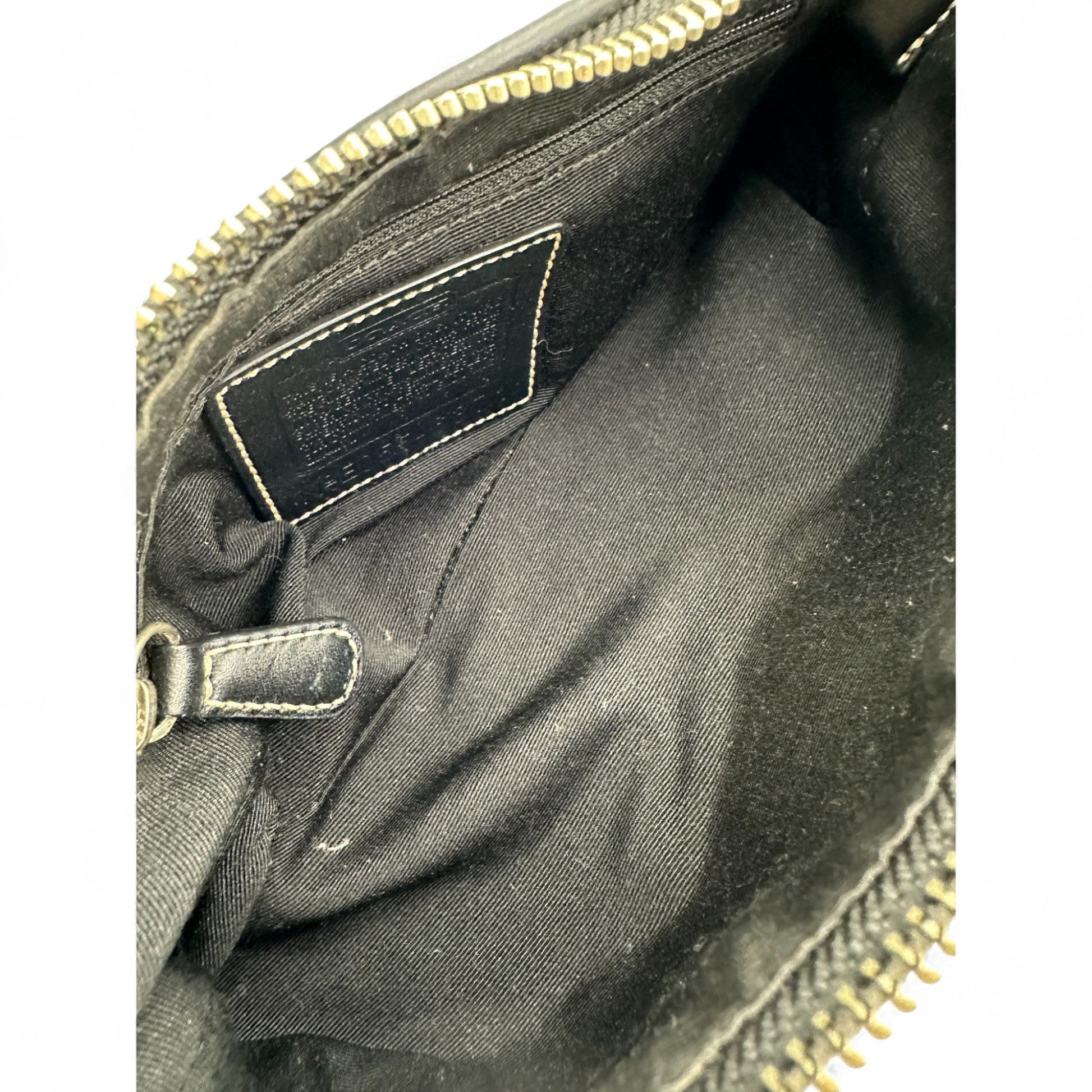 Vintage Coach 6371 East West Baguette Shoulder Bag Black and Grey Monogram Y2K - Thanks it's Vintage