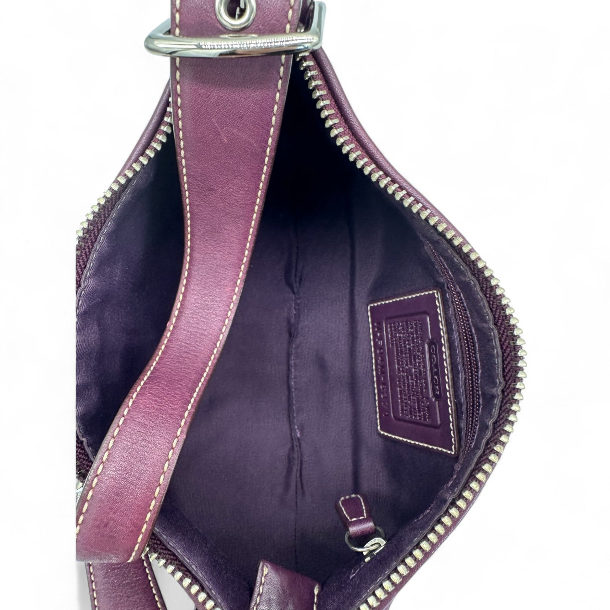 Vintage Coach 6371 East West Baguette Shoulder Bag in Purple Monogram - Thanks it's Vintage