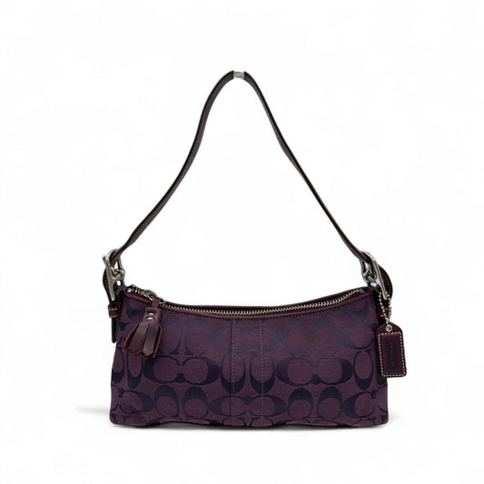 Vintage Coach 6371 East West Baguette Shoulder Bag in Purple Monogram - Thanks it's Vintage