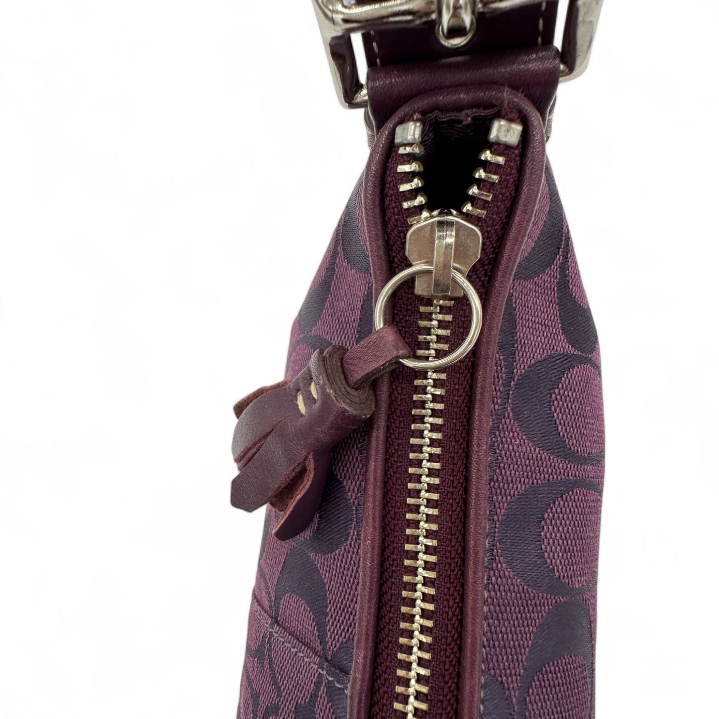 Vintage Coach 6371 East West Baguette Shoulder Bag in Purple Monogram - Thanks it's Vintage