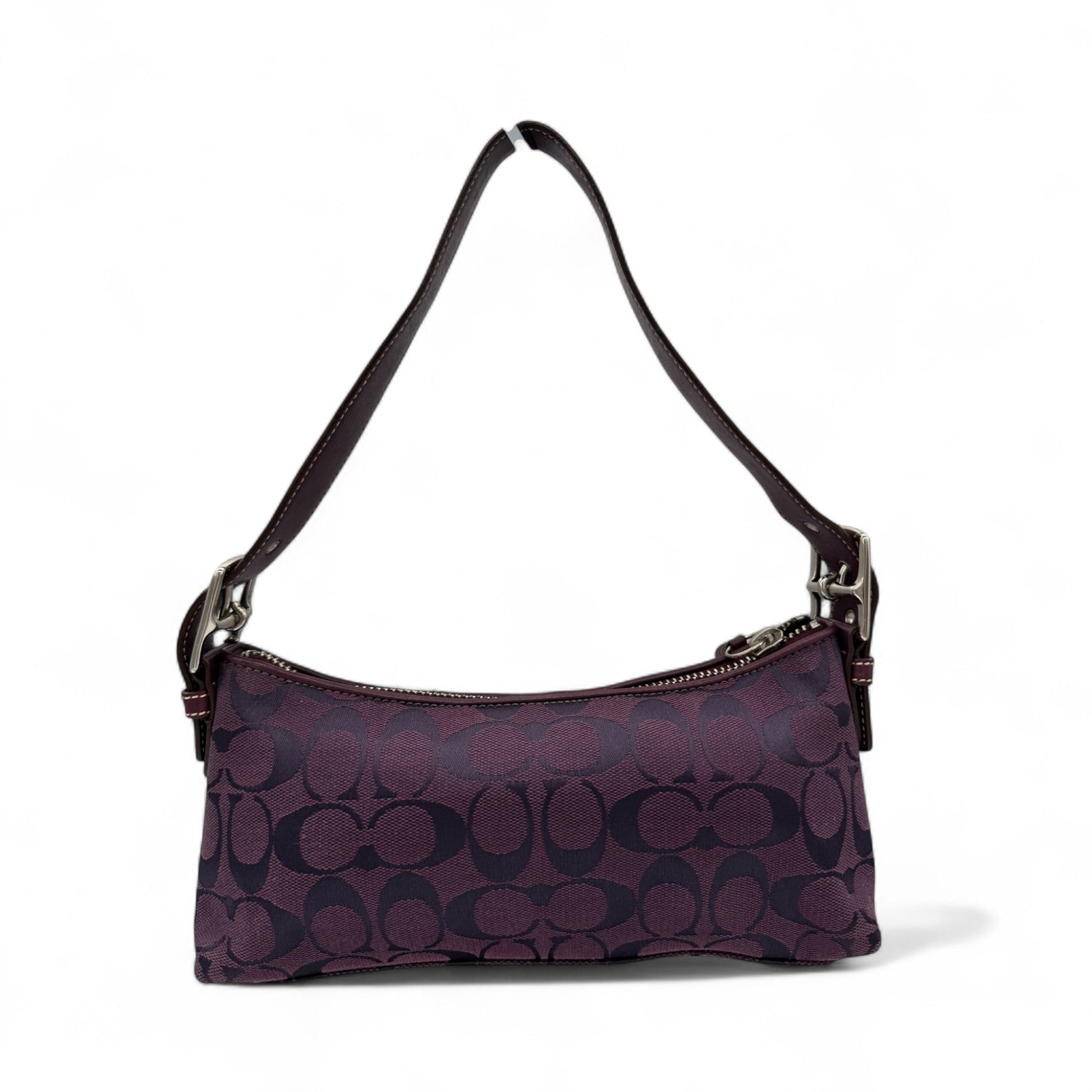 Vintage Coach 6371 East West Baguette Shoulder Bag in Purple Monogram - Thanks it's Vintage