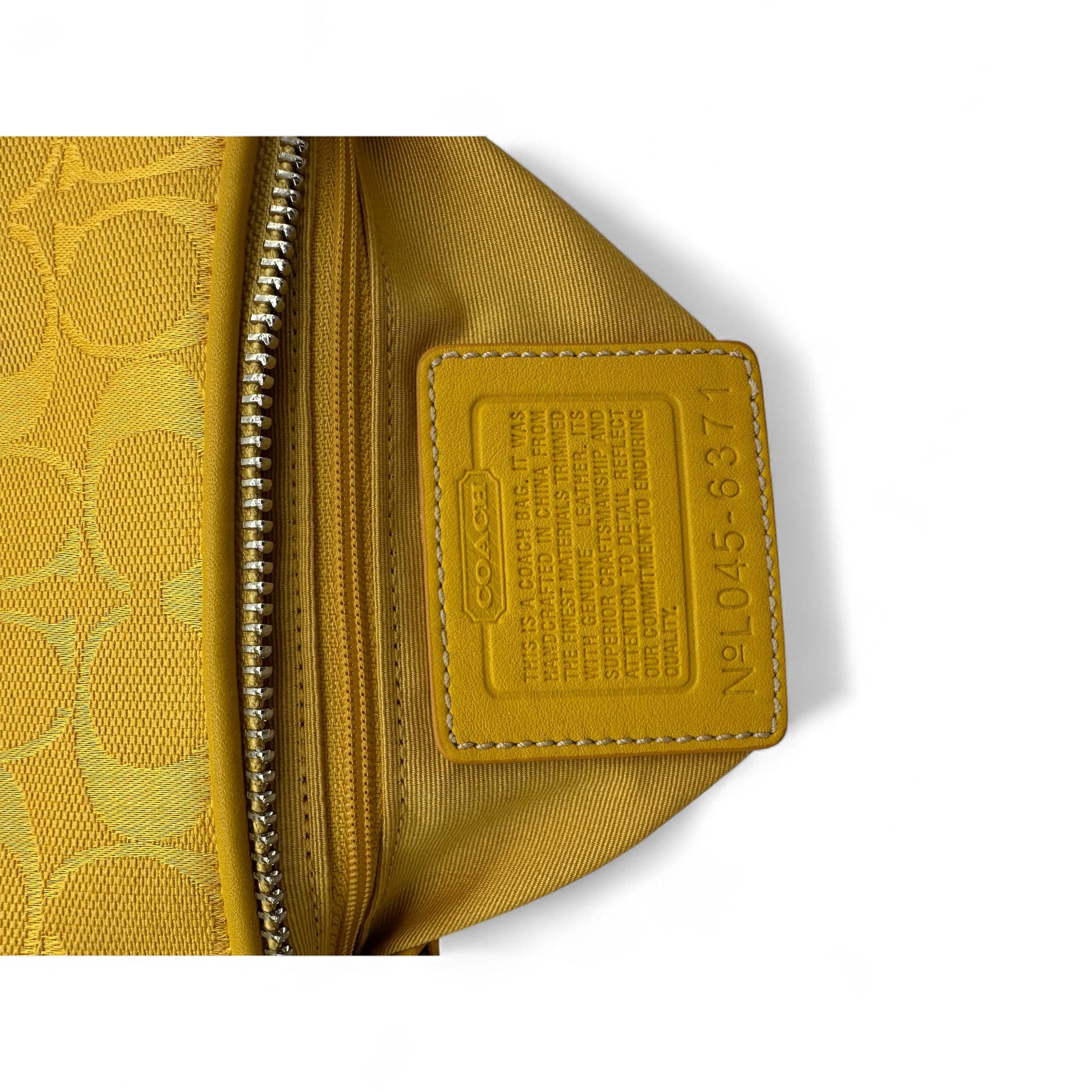 Vintage Coach 6371 Yellow Baguette Shoulder Bag - Thanks it's Vintage