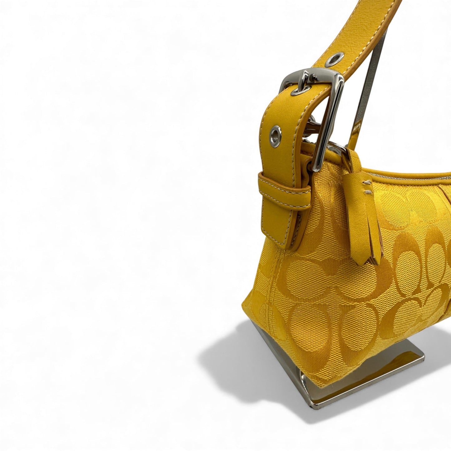 Vintage Coach 6371 Yellow Baguette Shoulder Bag - Thanks it's Vintage