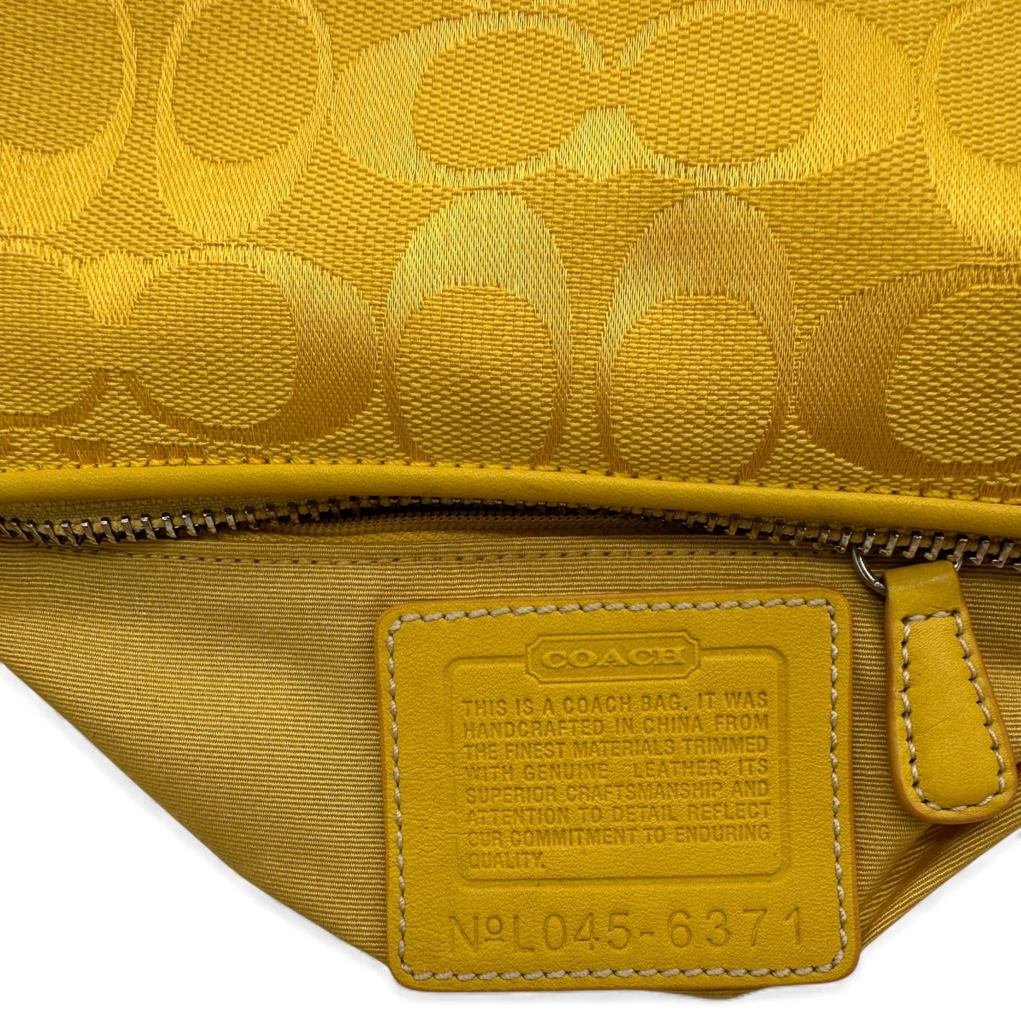 Vintage Coach 6371 Yellow Baguette Shoulder Bag - Thanks it's Vintage