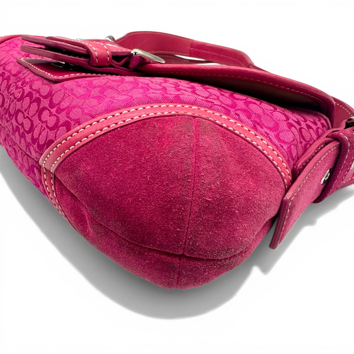 Vintage Coach 6818 Hot Pink Suede Soho Shoulder Bag - Thanks it's Vintage
