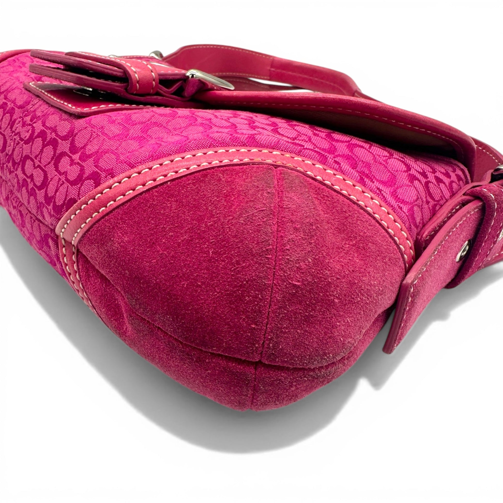Vintage Coach 6818 Hot Pink Suede Soho Shoulder Bag - Thanks it's Vintage