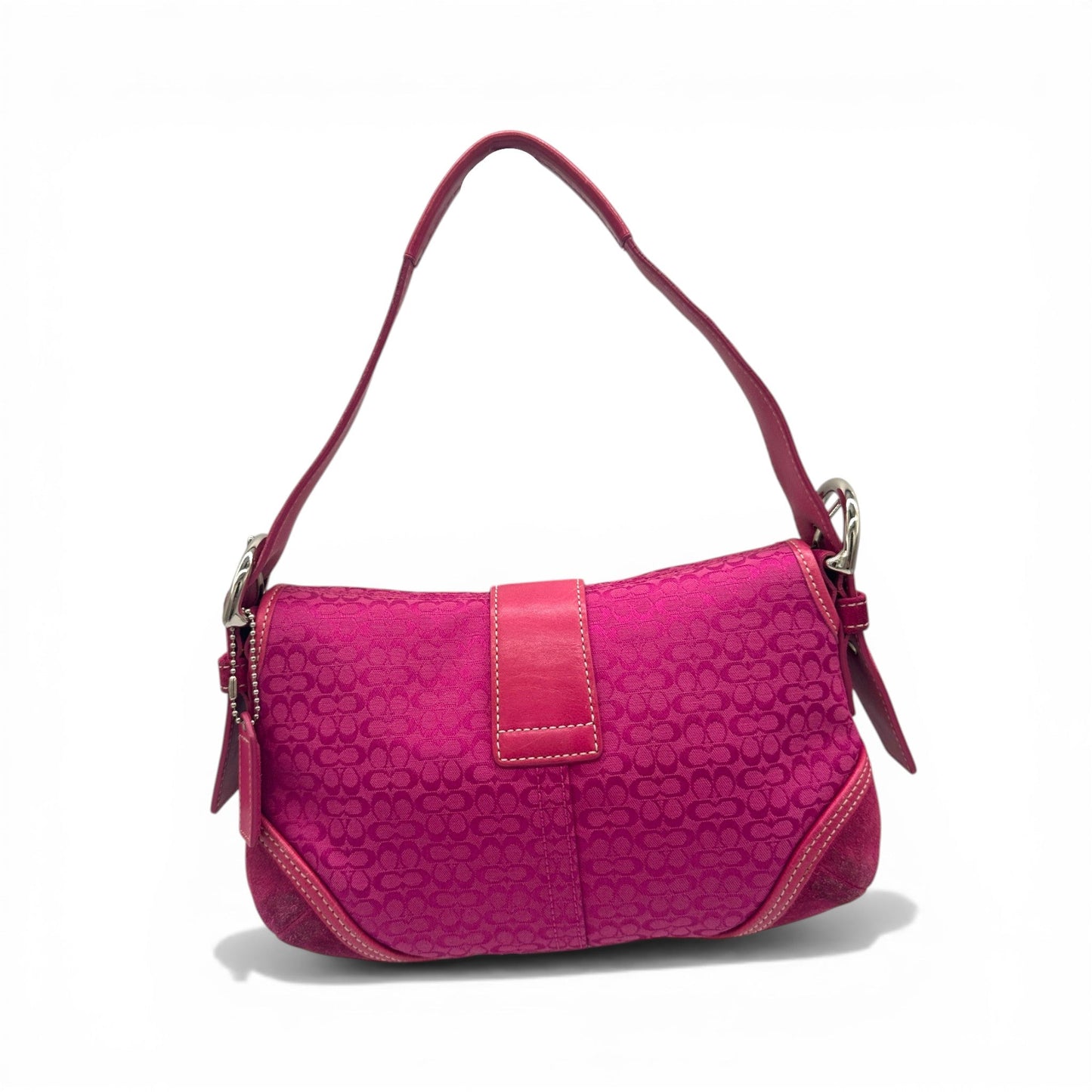 Vintage Coach 6818 Hot Pink Suede Soho Shoulder Bag - Thanks it's Vintage