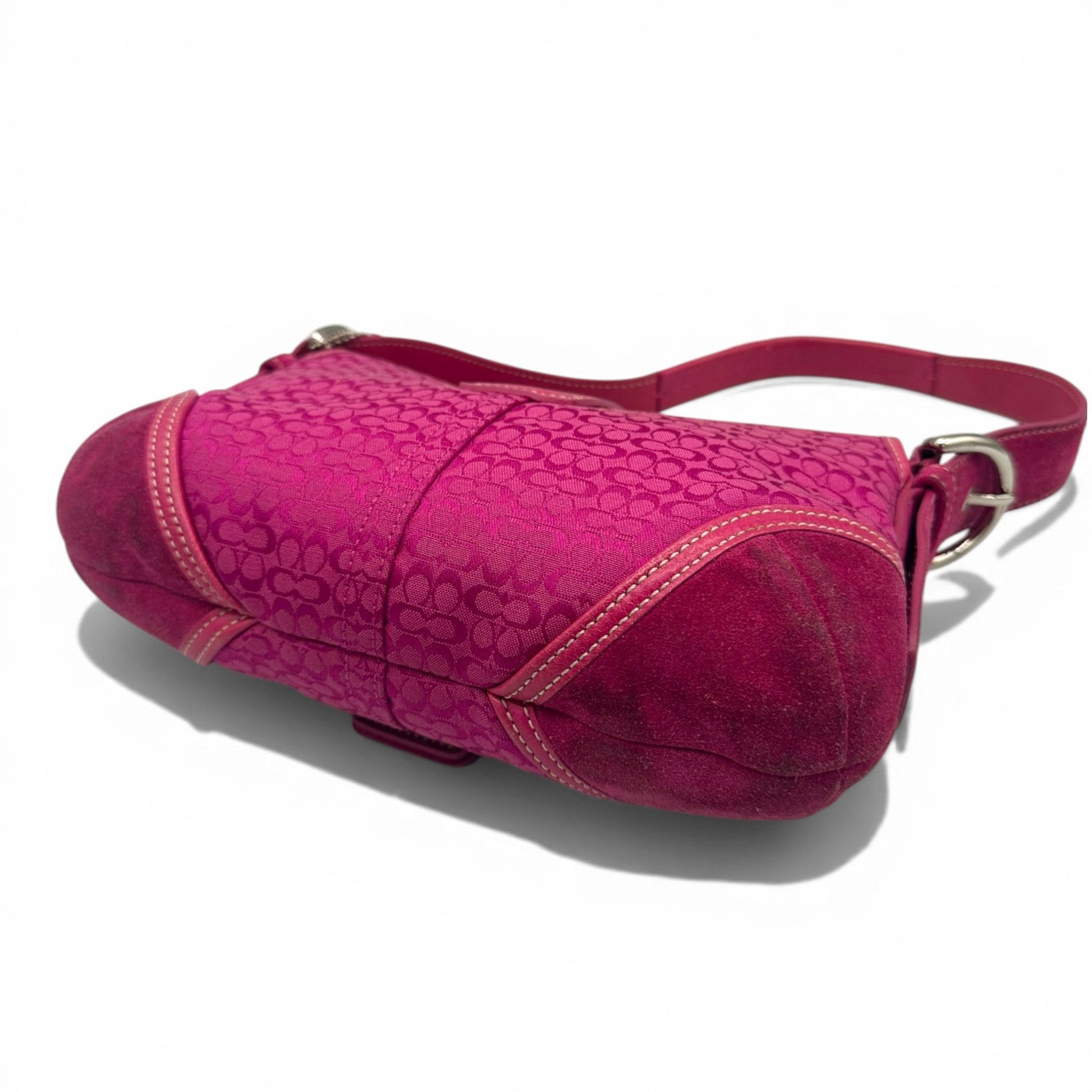 Vintage Coach 6818 Hot Pink Suede Soho Shoulder Bag - Thanks it's Vintage