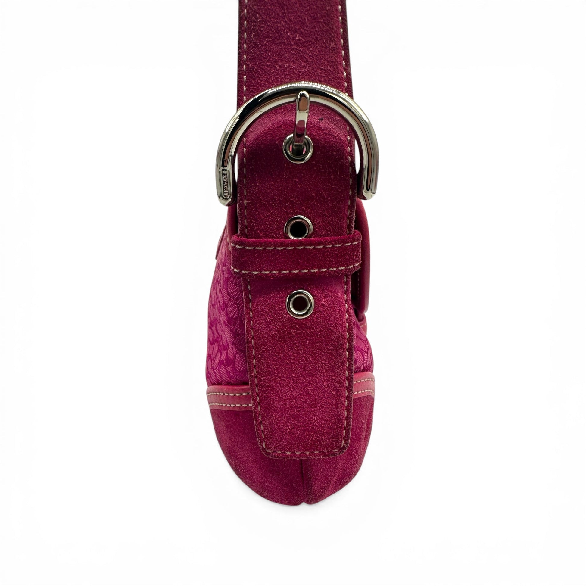 Vintage Coach 6818 Hot Pink Suede Soho Shoulder Bag - Thanks it's Vintage