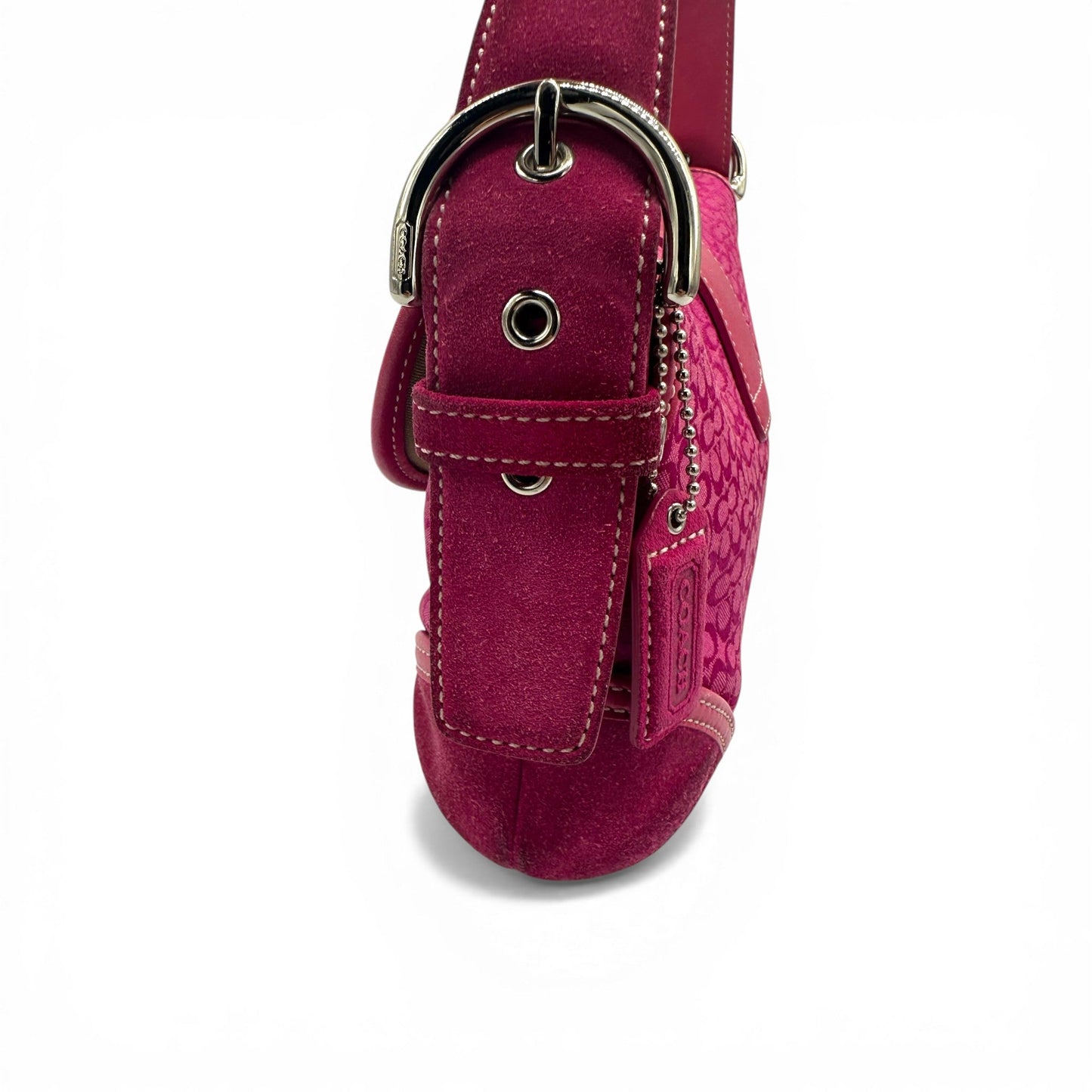 Vintage Coach 6818 Hot Pink Suede Soho Shoulder Bag - Thanks it's Vintage