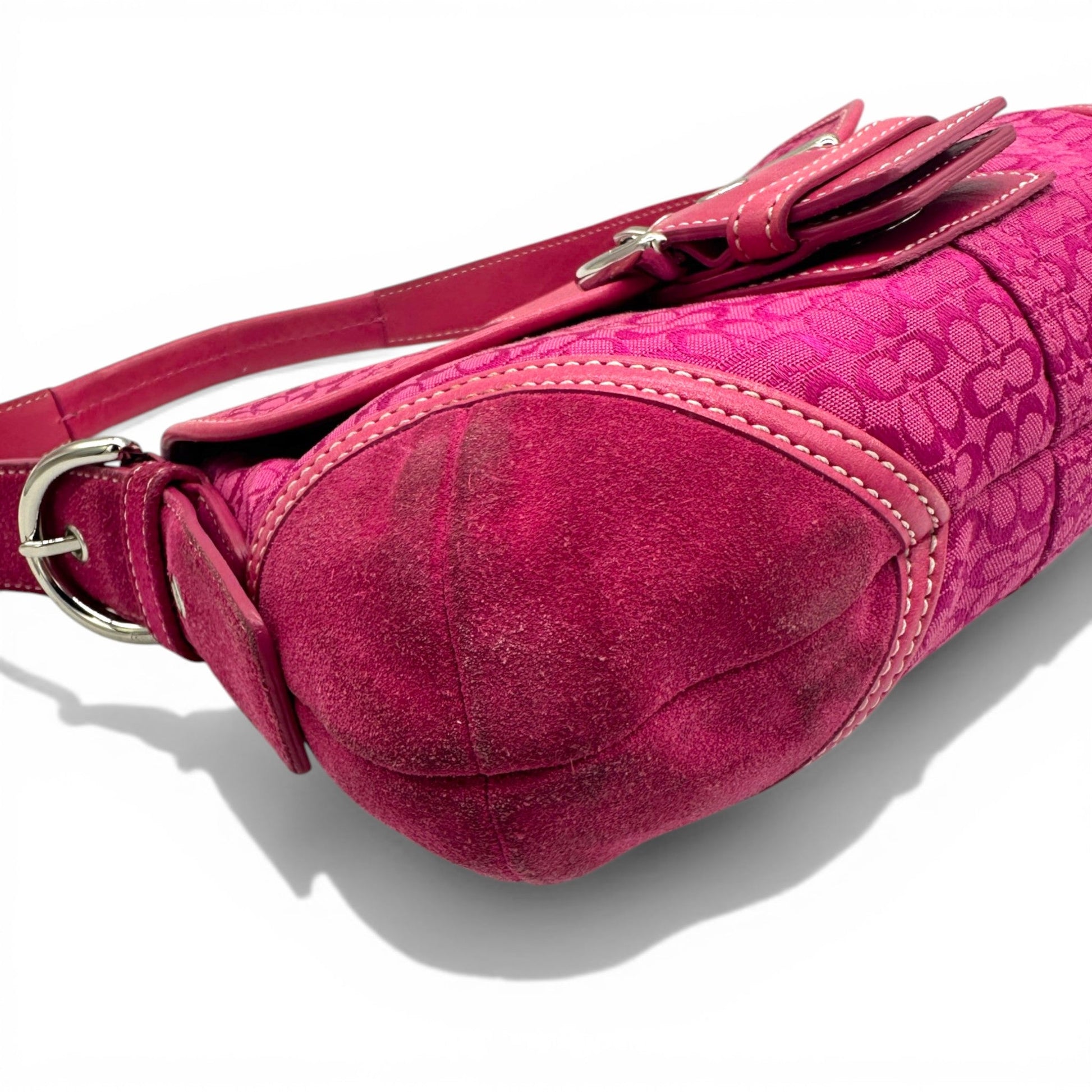 Vintage Coach 6818 Hot Pink Suede Soho Shoulder Bag - Thanks it's Vintage