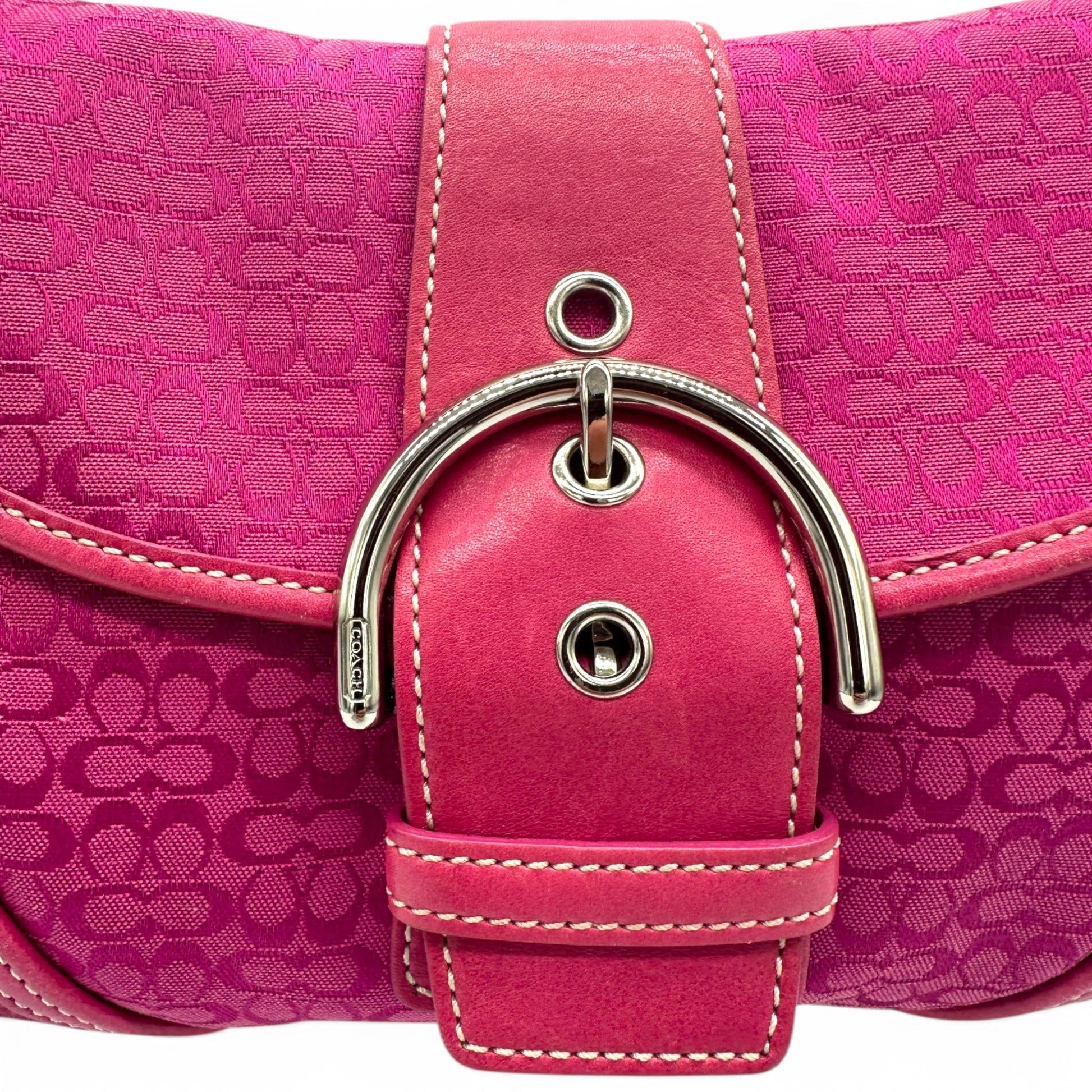Vintage Coach 6818 Hot Pink Suede Soho Shoulder Bag - Thanks it's Vintage