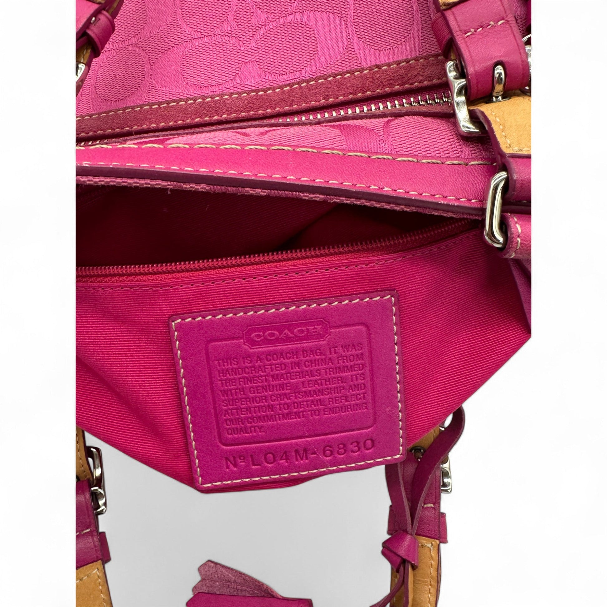 Vintage Coach 6830 Pink Monogram Handbag - Thanks it's Vintage