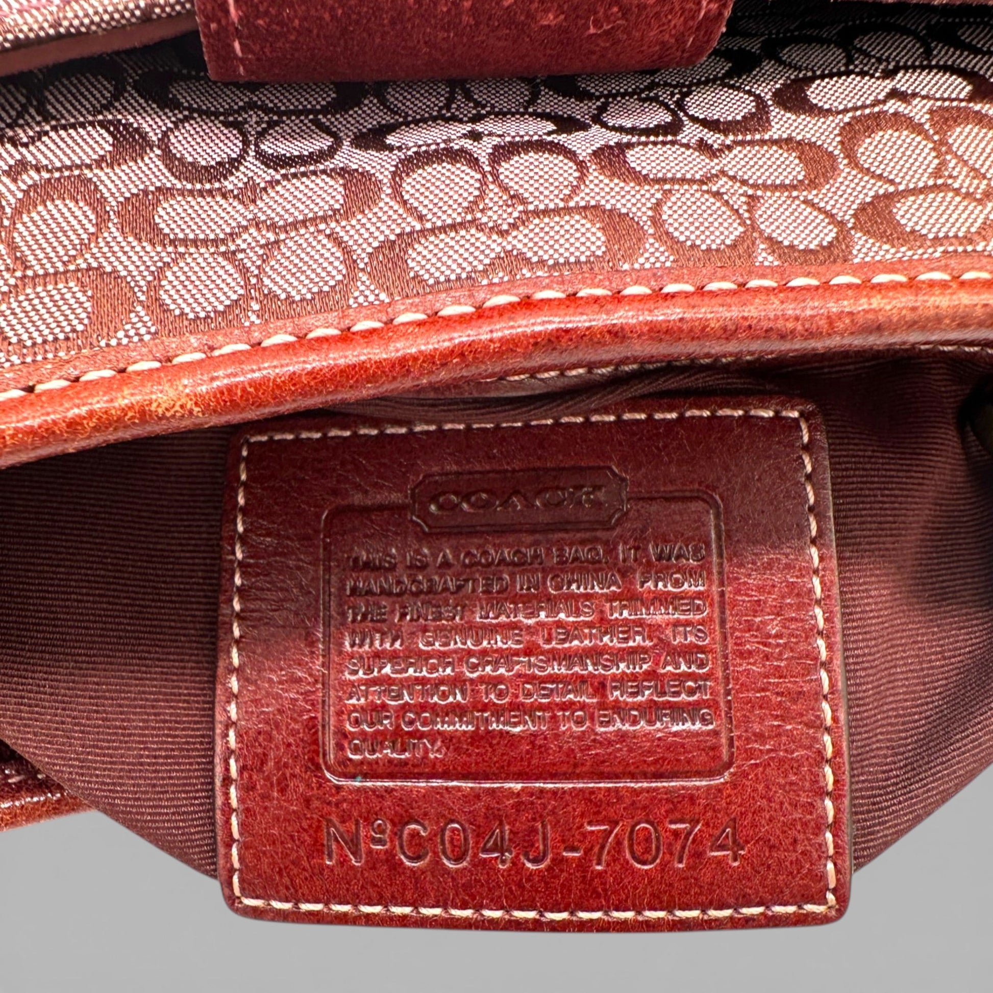 Vintage Coach 7074 Bordeaux Red Soho Shoulder Bag - Thanks it's Vintage