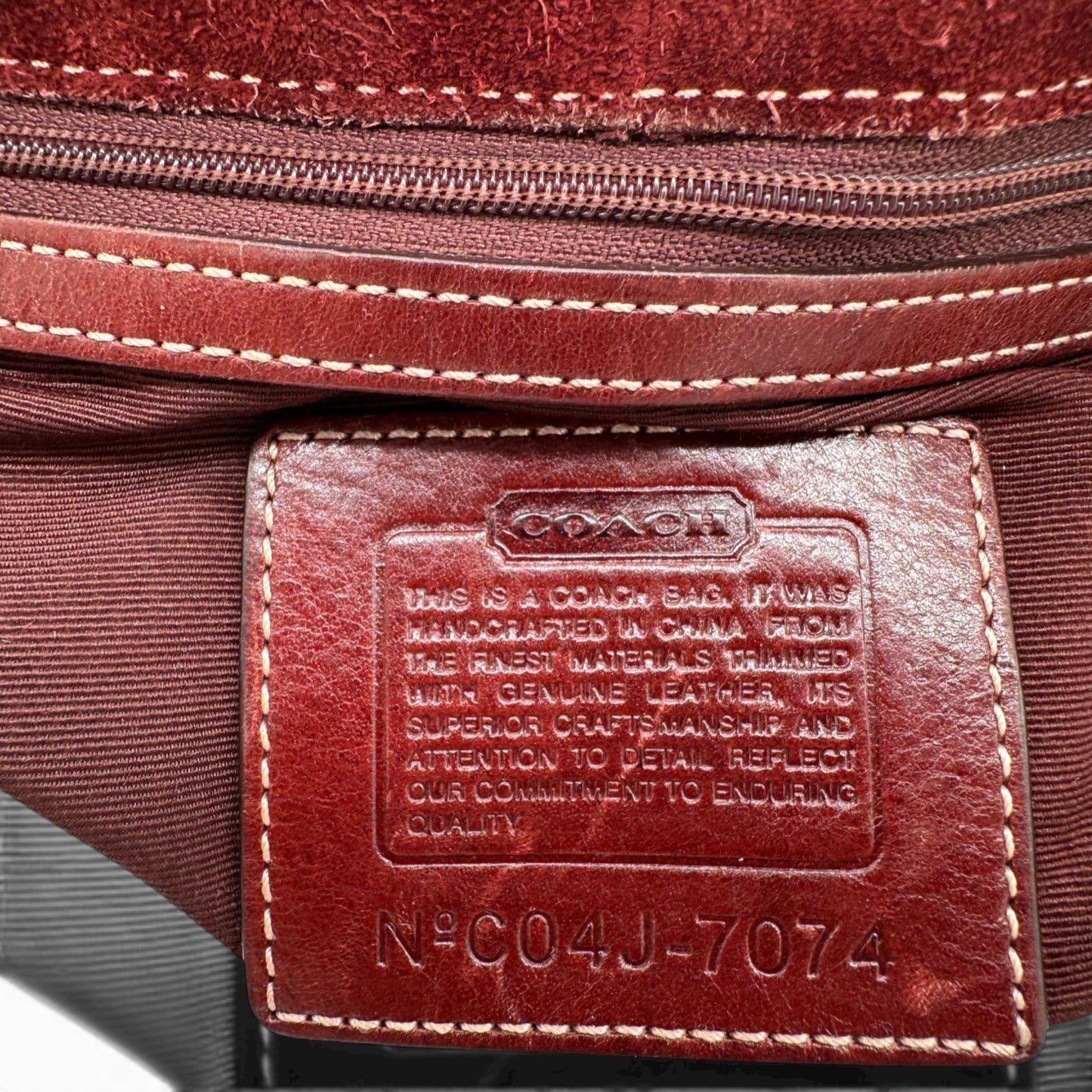 Vintage Coach 7074 Bordeaux Red Soho Shoulder Bag - Thanks it's Vintage
