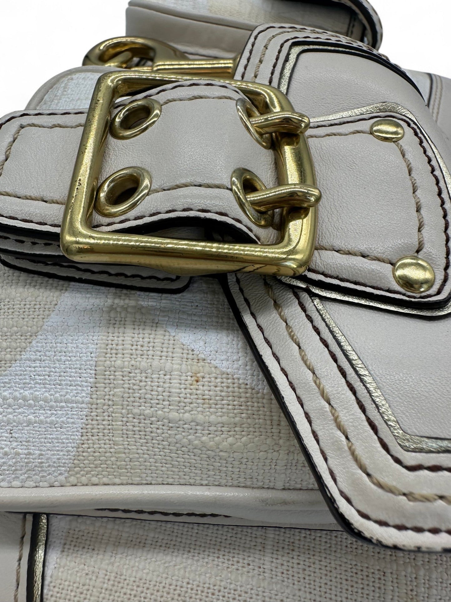 Vintage Coach 7469 2006 Legacy Shoulder Bag in Cream Monogram - Thanks it's Vintage
