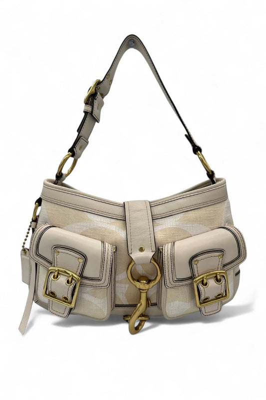Vintage Coach 7469 2006 Legacy Shoulder Bag in Cream Monogram - Thanks it's Vintage