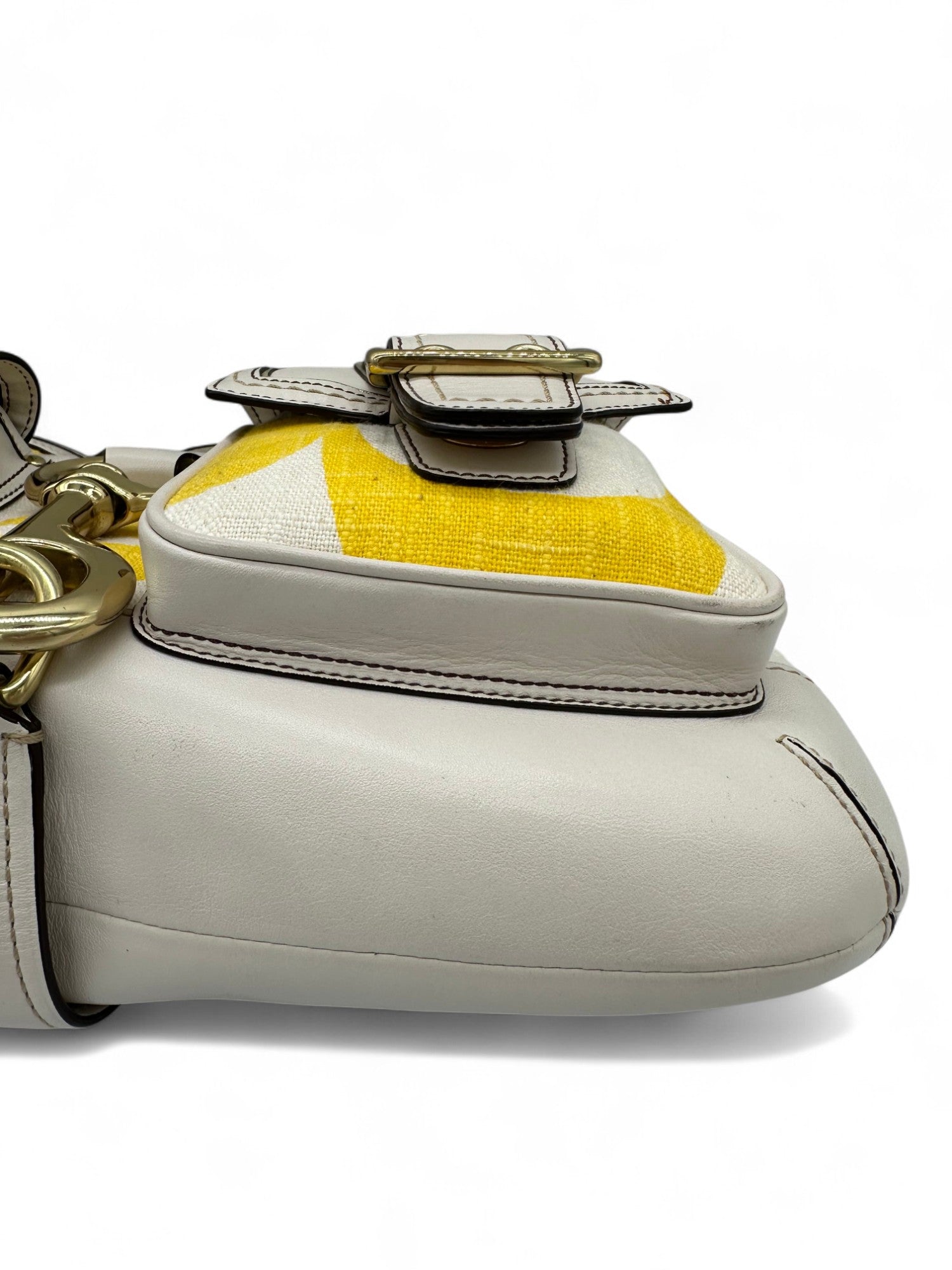 Vintage Coach 7469 2006 Legacy Shoulder Bag in White and Yellow Monogram - Thanks it's Vintage