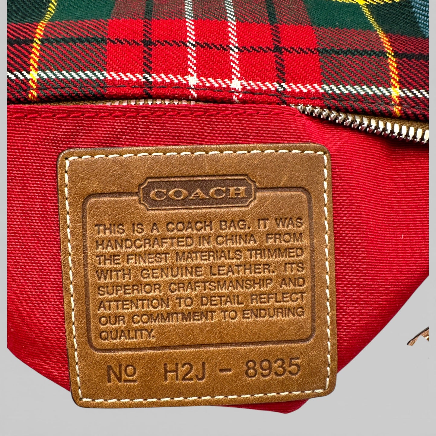 Vintage Coach 8935 Tartan Demi Shoulder Bag - Thanks it's Vintage