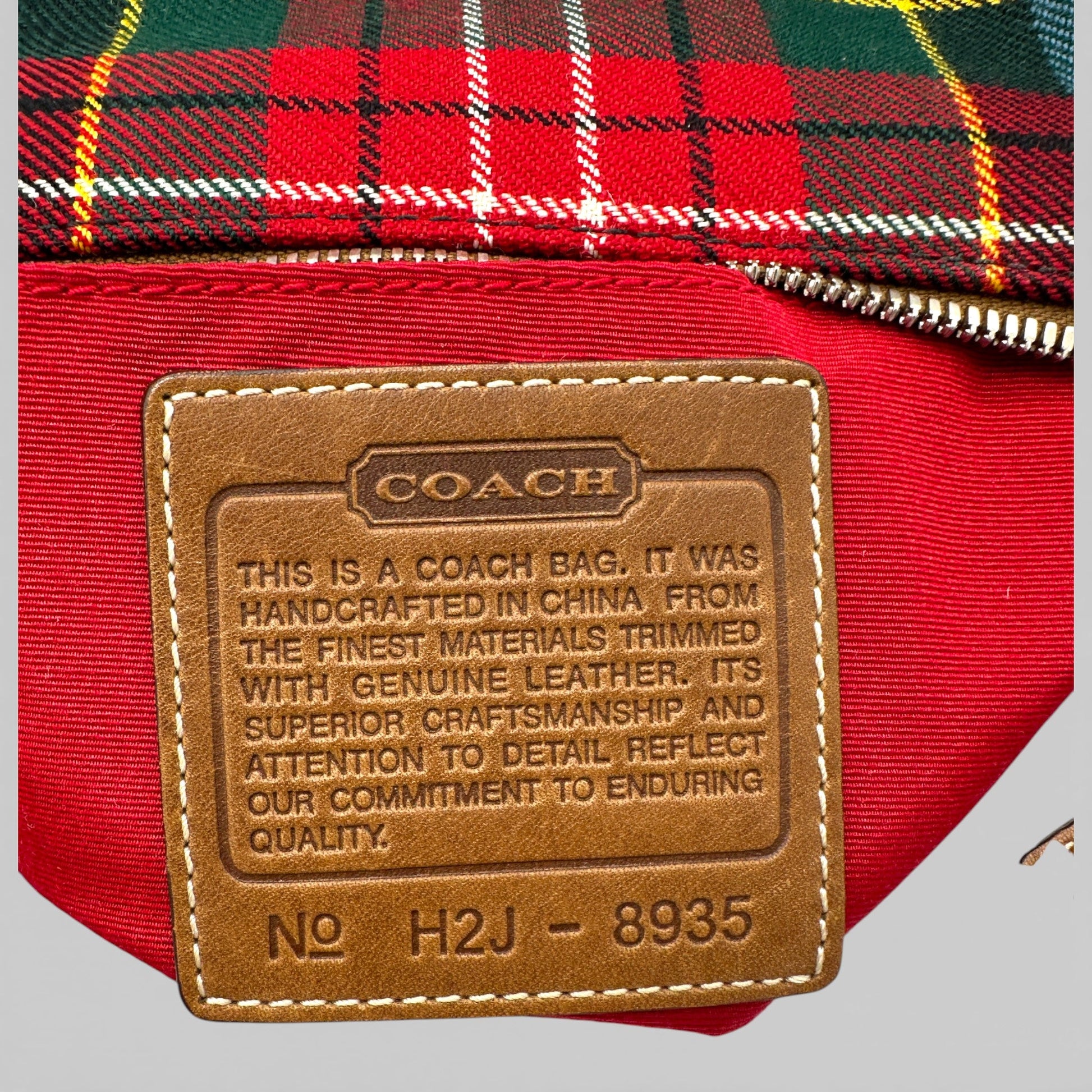 Vintage Coach 8935 Tartan Demi Shoulder Bag - Thanks it's Vintage