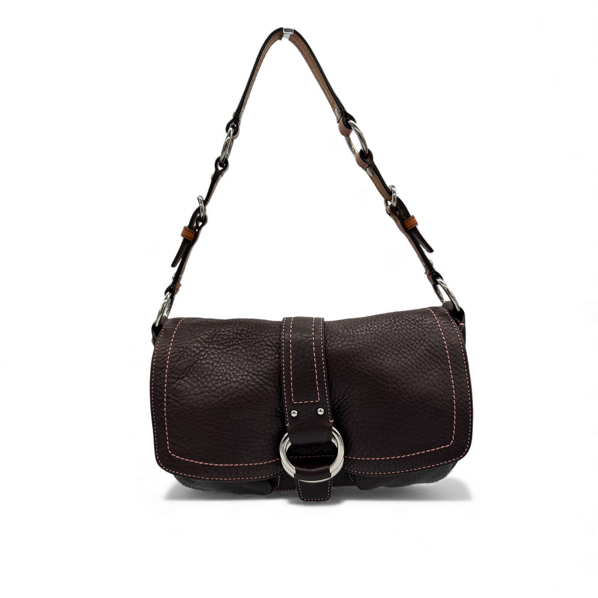 Vintage Coach 8A41 Soho Buckle Shoulder Bag in Brown Leather
