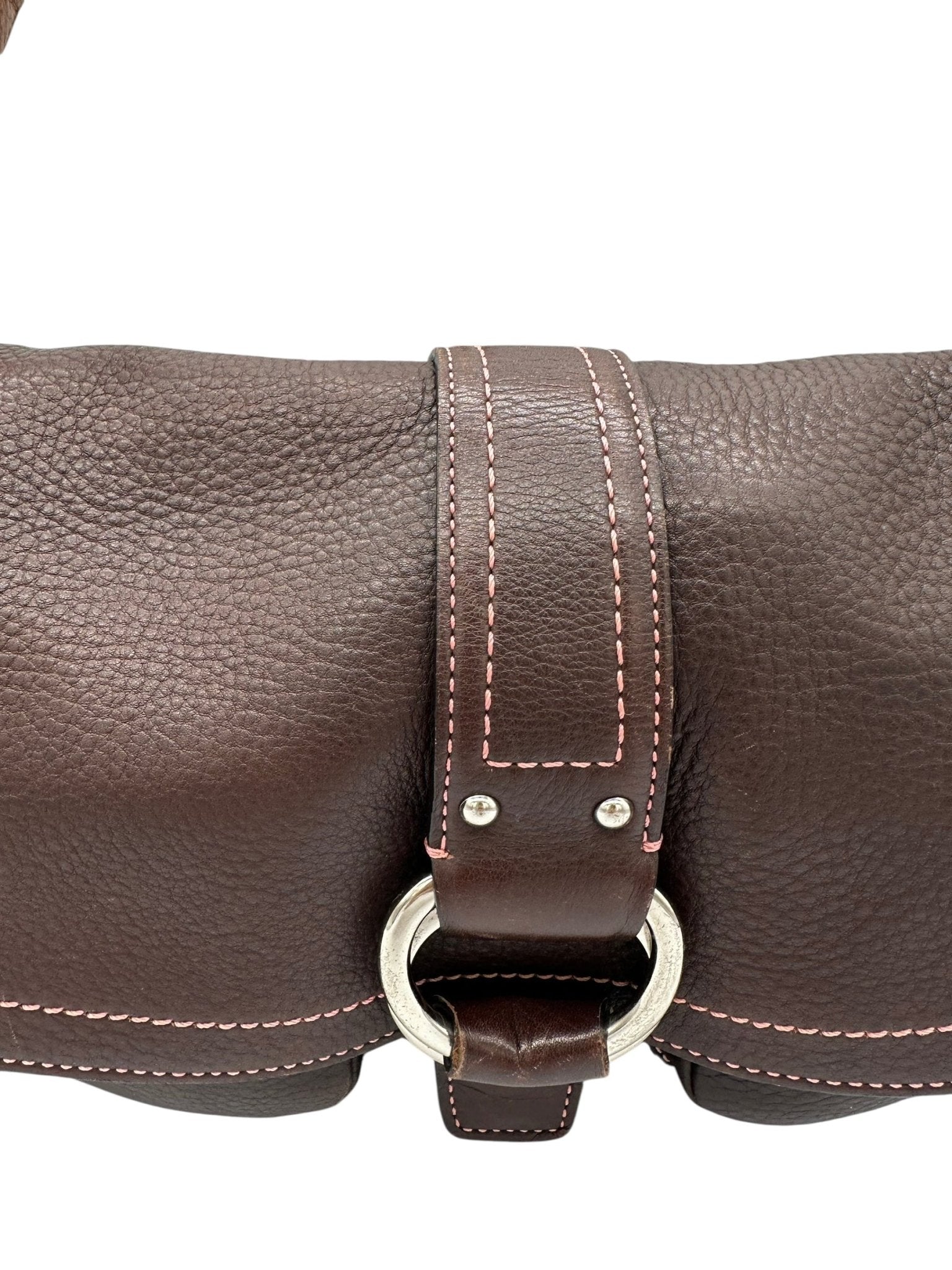 Vintage Coach 8A41 Soho Buckle Shoulder Bag in Brown Grain Leather - Thanks it's Vintage