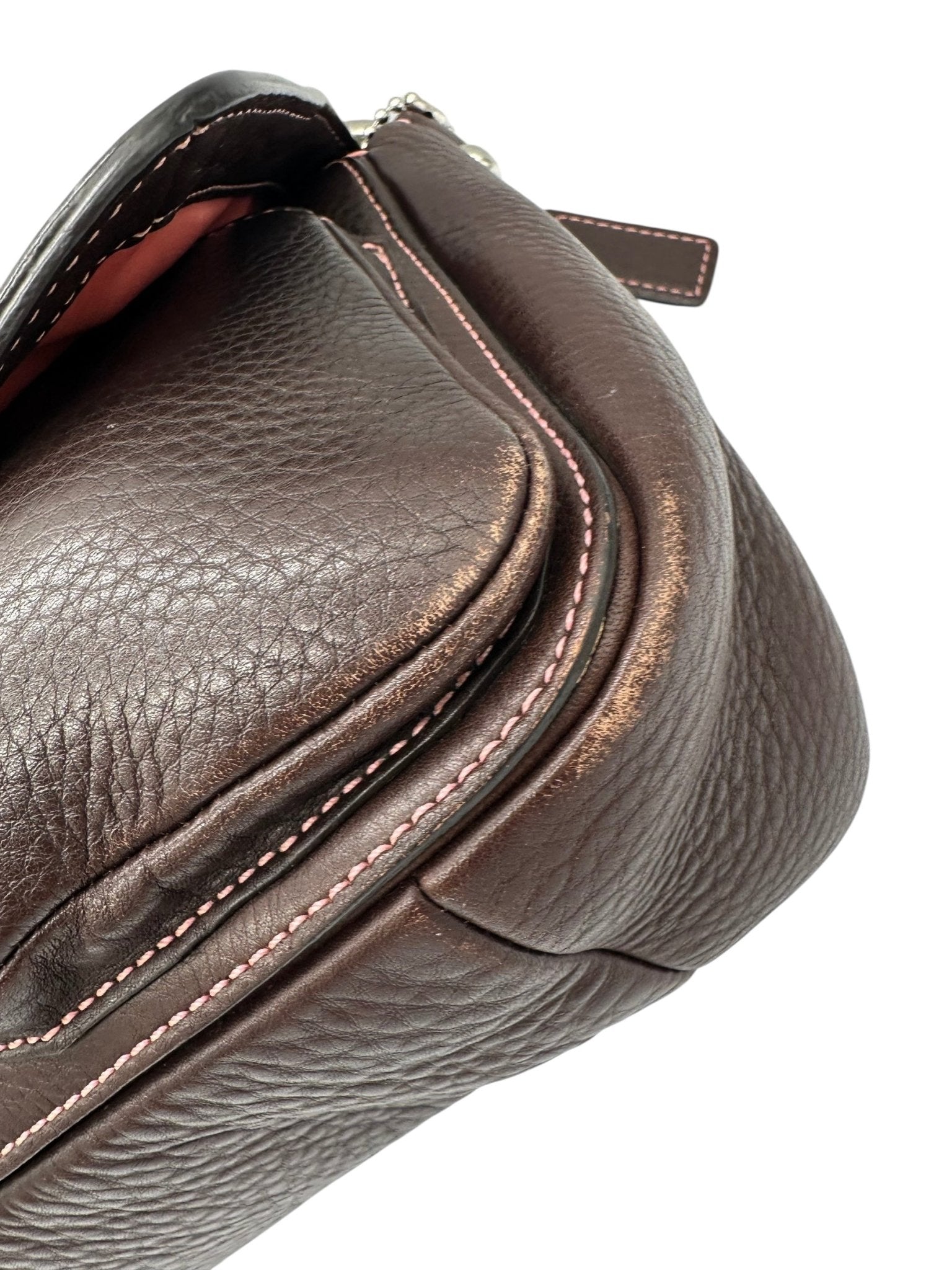 Vintage Coach 8A41 Soho Buckle Shoulder Bag in Brown Grain Leather - Thanks it's Vintage