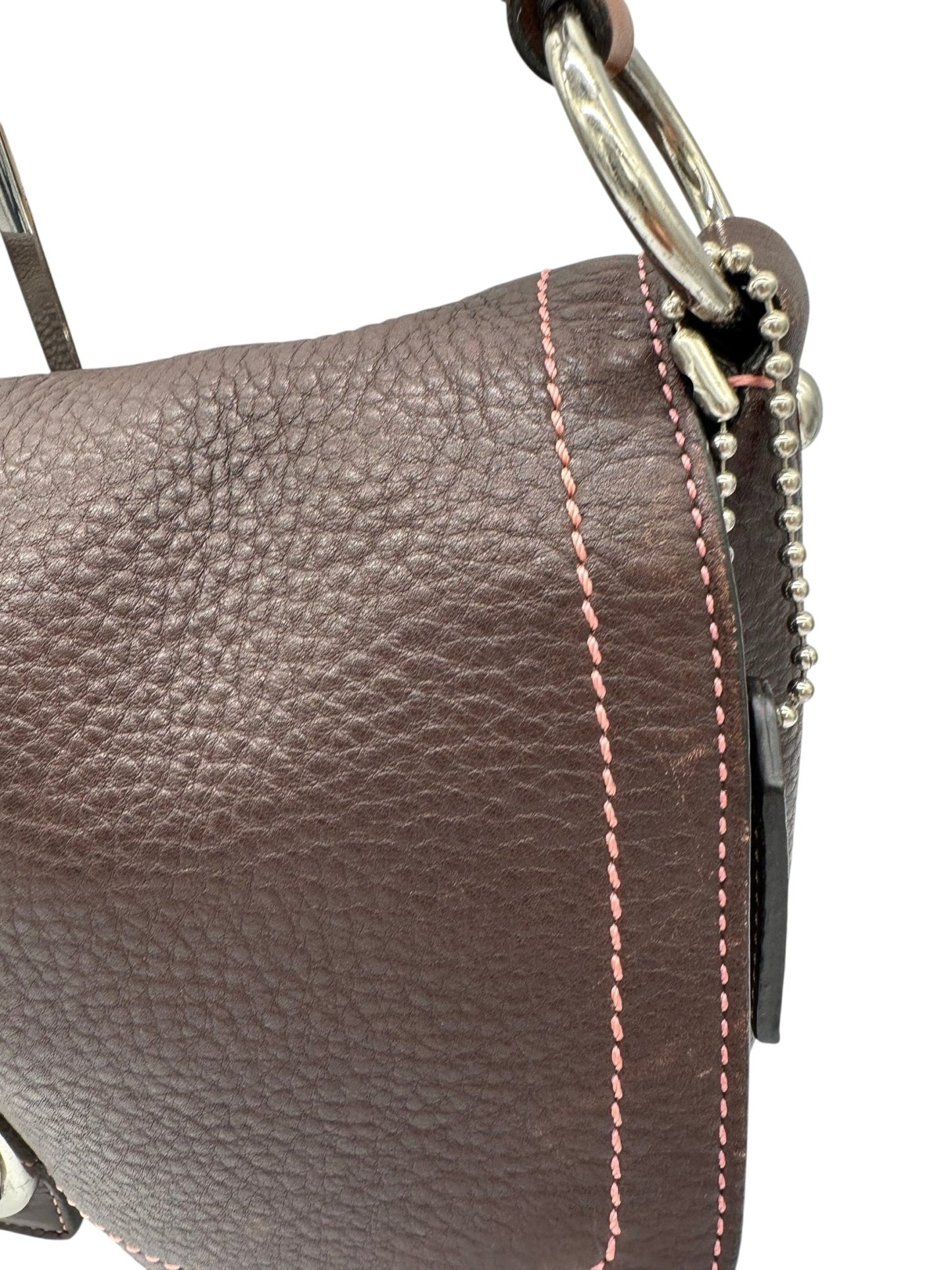 Vintage Coach 8A41 Soho Buckle Shoulder Bag in Brown Grain Leather - Thanks it's Vintage