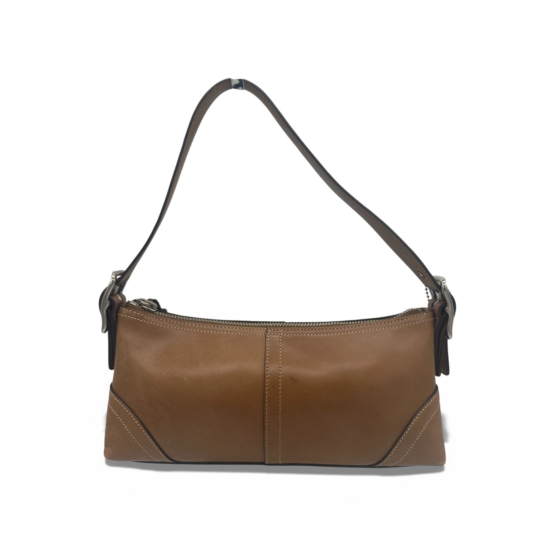 Vintage Coach 8A64 Tan Leather Baguette Shoulder Bag - Thanks it's Vintage