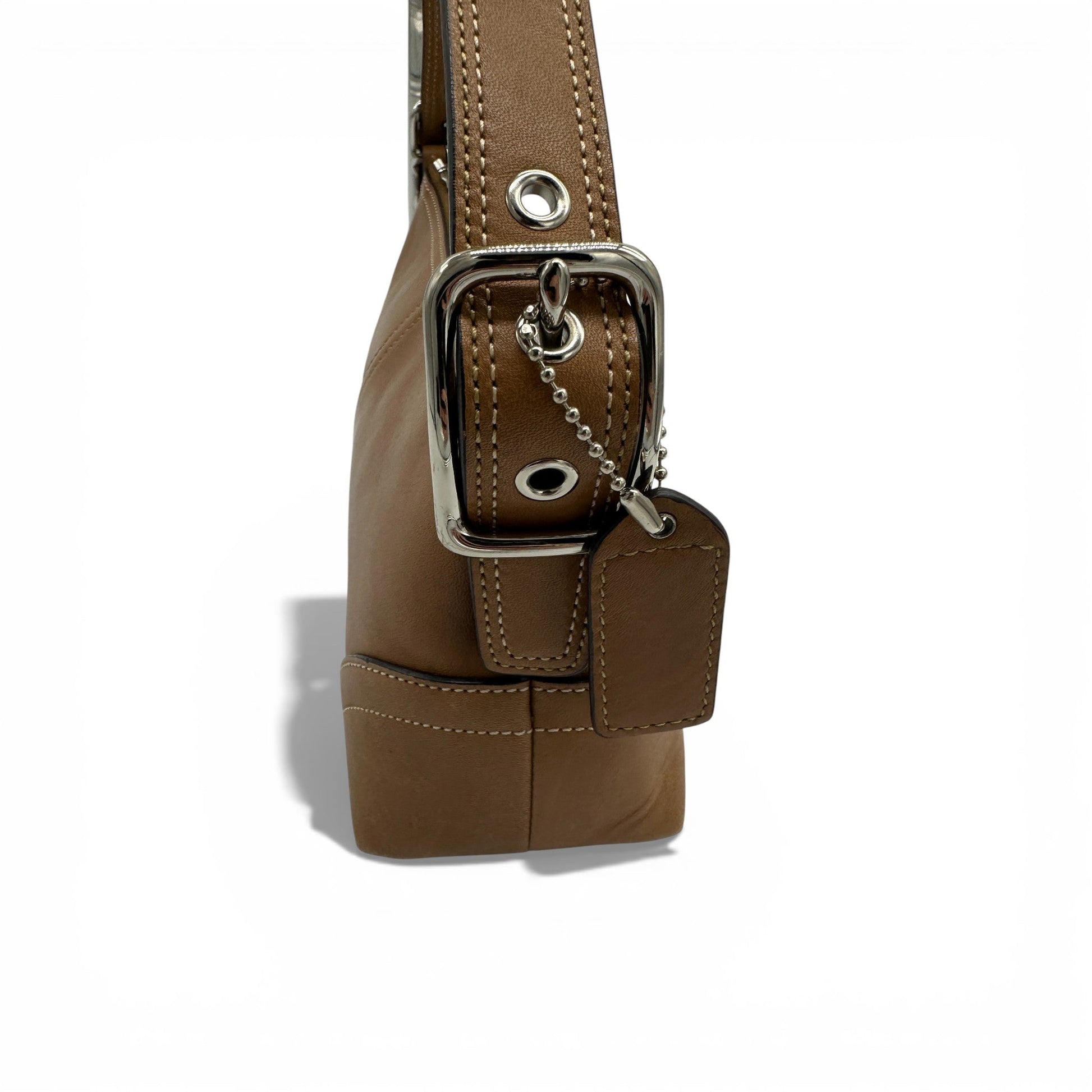 Vintage Coach 8A64 Tan Leather Baguette Shoulder Bag - Thanks it's Vintage