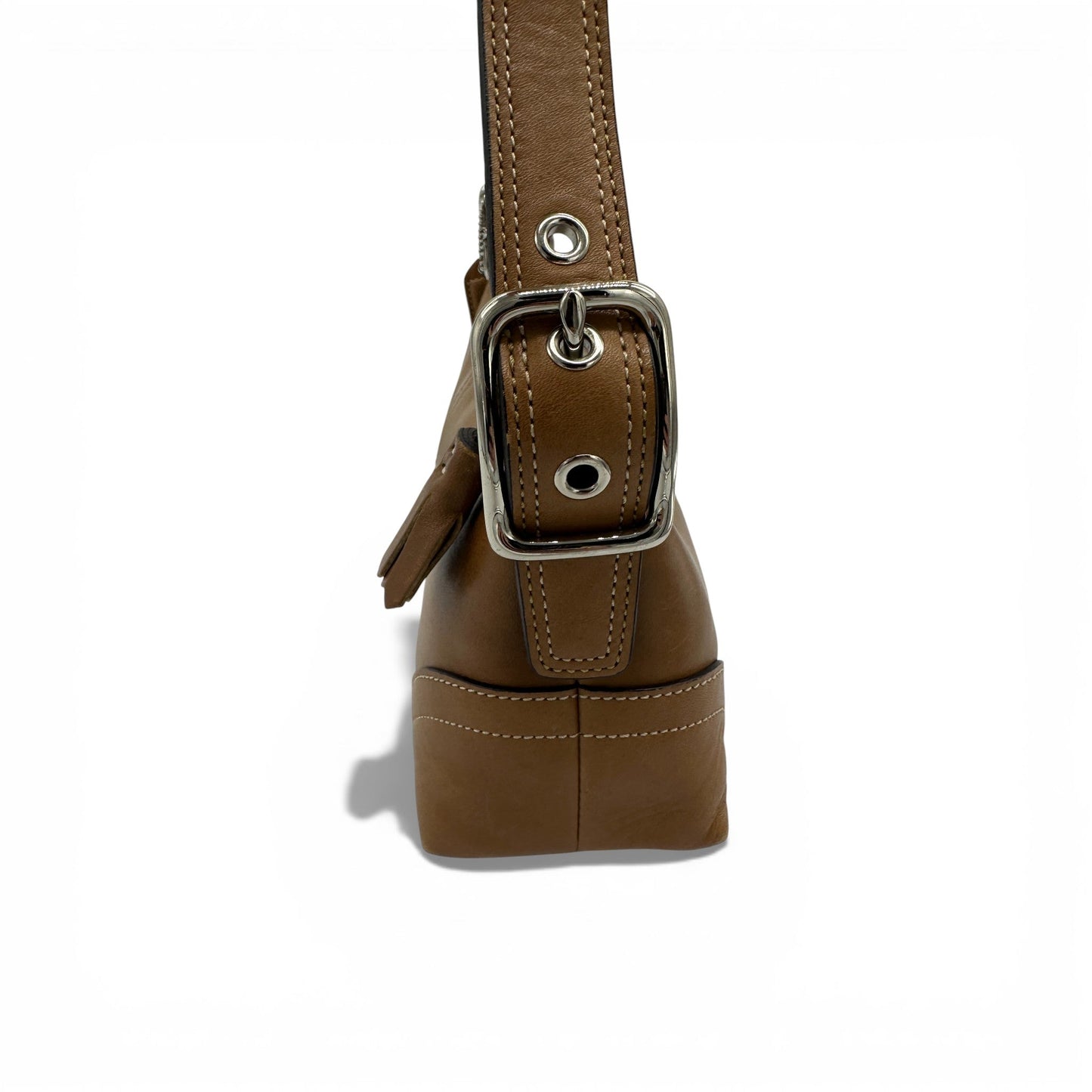 Vintage Coach 8A64 Tan Leather Baguette Shoulder Bag - Thanks it's Vintage