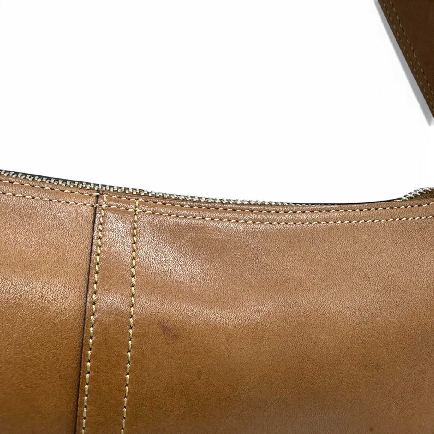 Vintage Coach 8A64 Tan Leather Baguette Shoulder Bag - Thanks it's Vintage